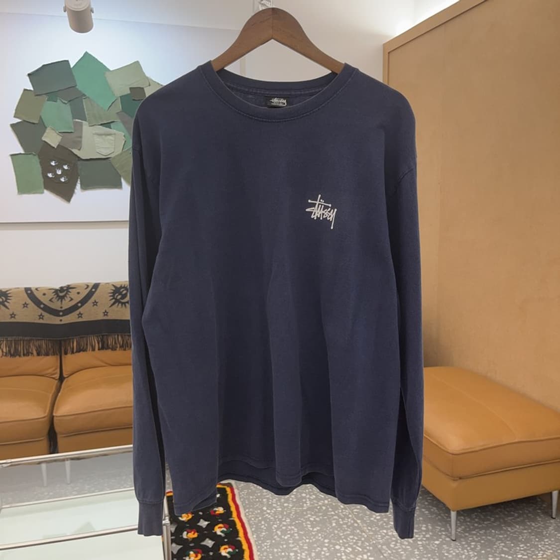 스투시 올드스쿨 백로고 베이직 롱슬리브  L C06780 상품이미지3