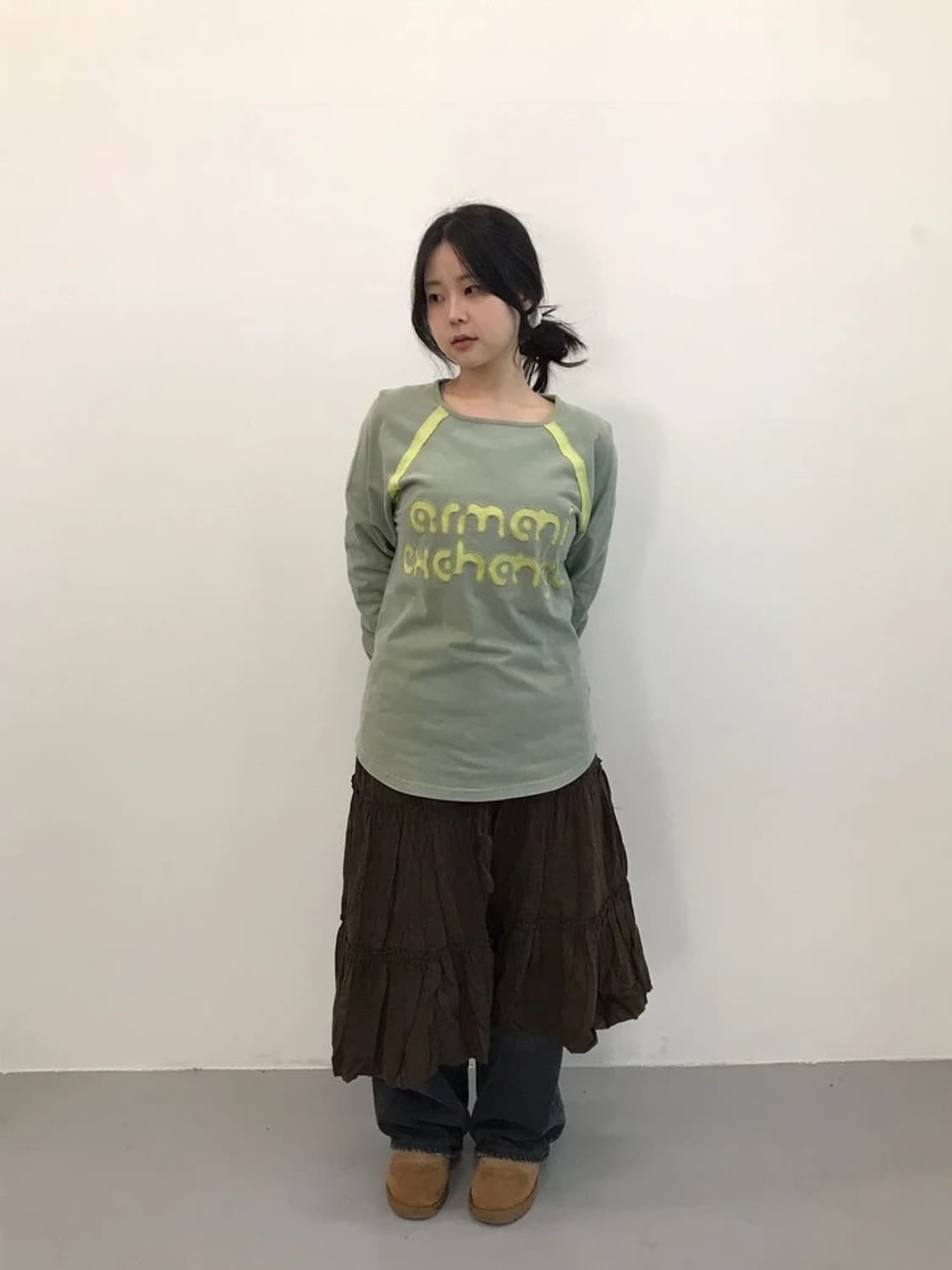 Armani Exchange Logo Long Sleeve 상품이미지1