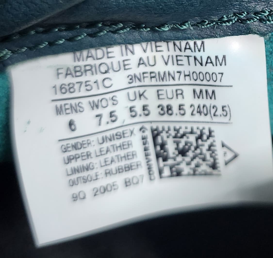 컨버스 X 호윈 레더 프로 레더 하이 리옹스 240mm 상품이미지9