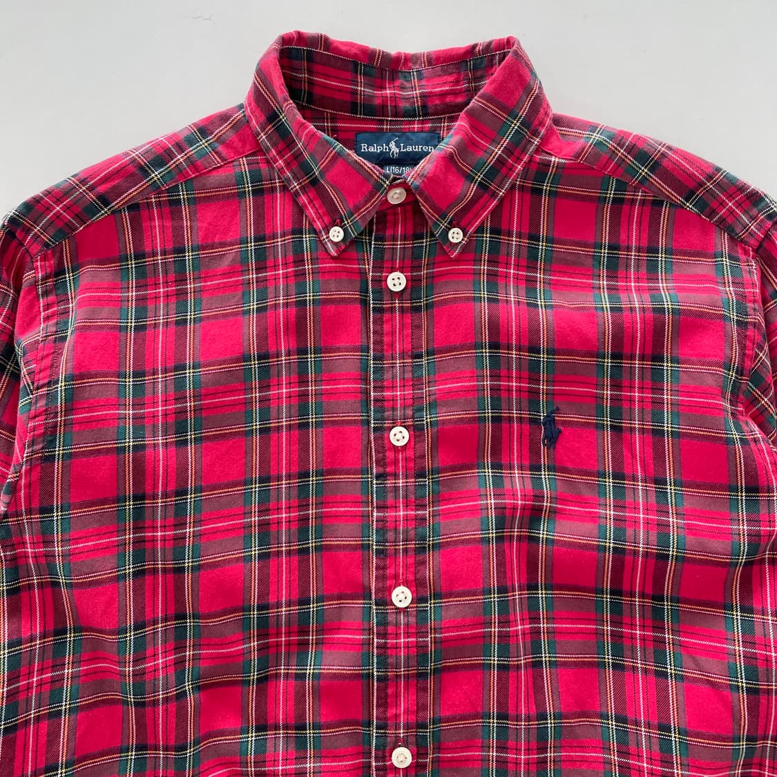폴로 랄프로렌 레드 체크 셔츠 상품이미지1