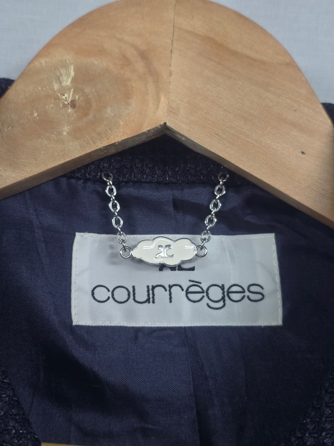 꾸레쥬 울혼방 버튼 크롭 자켓  상품이미지5