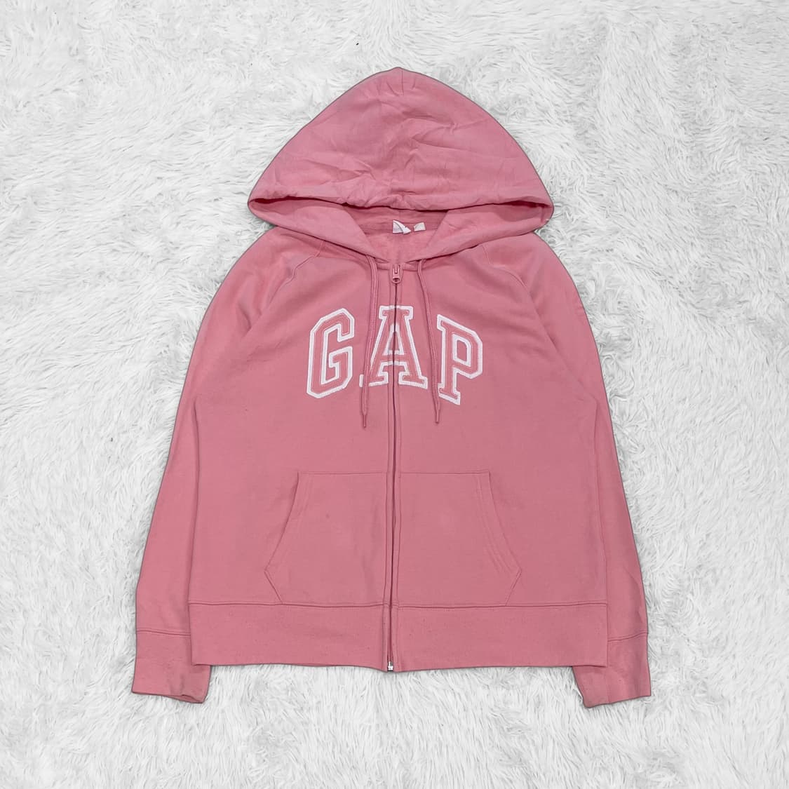 갭 Gap 스펠 로고 후드집업 피치핑크 상품이미지2