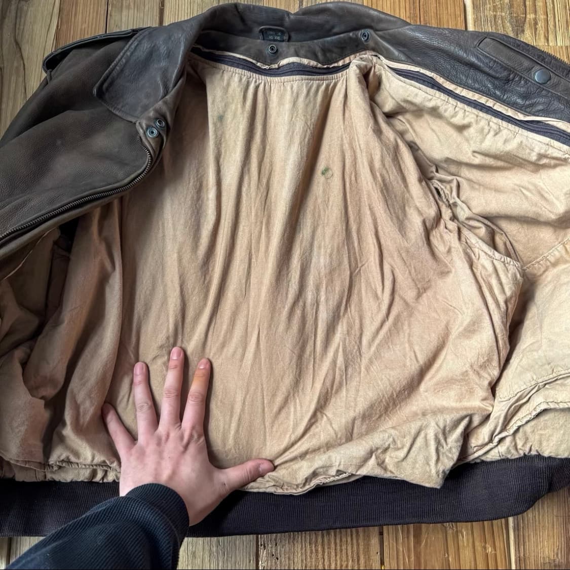 빈티지 미군 타입 A-2 오일 왁스 카우하이드 자켓 상품이미지4