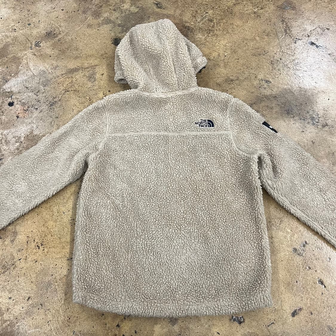 [정품/160] 노스페이스 후리스 후드 집업 아이보리 b19 상품이미지4