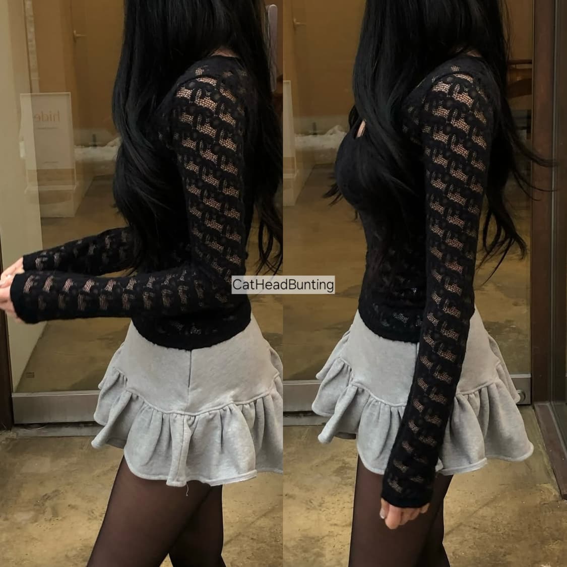 리본 레이스 시스루 티 더에펠 원더원더 클라따_미착용 새상품 상품이미지8