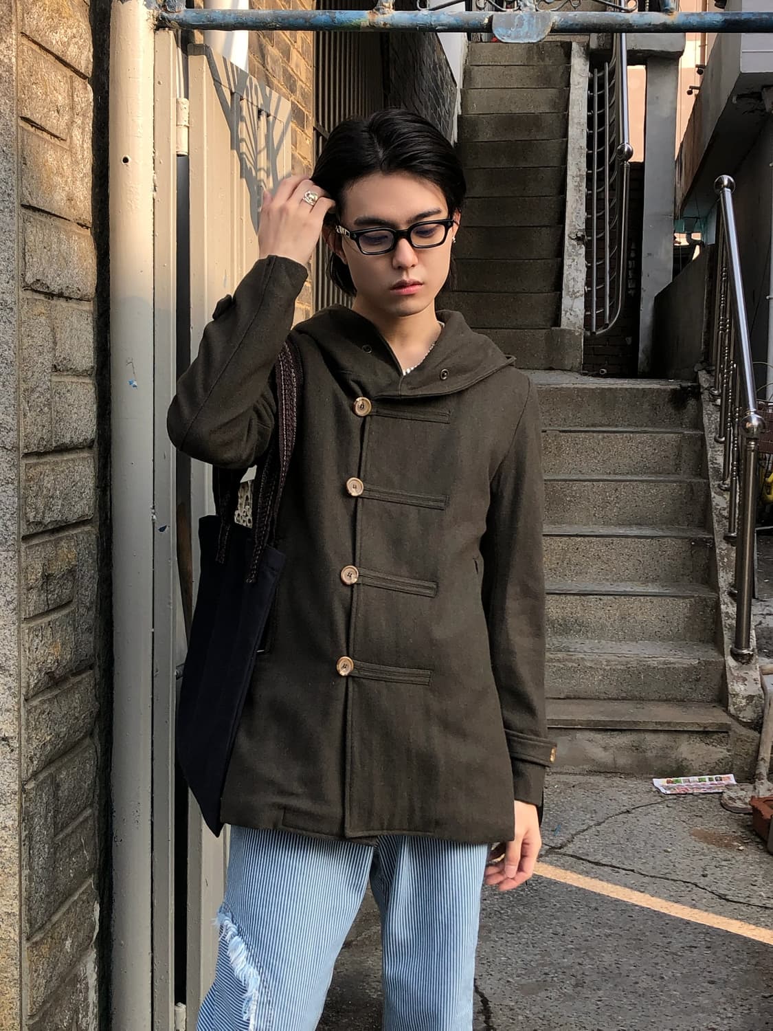 언더커버 90‘s 나폴레옹 후드 코트 상품이미지4