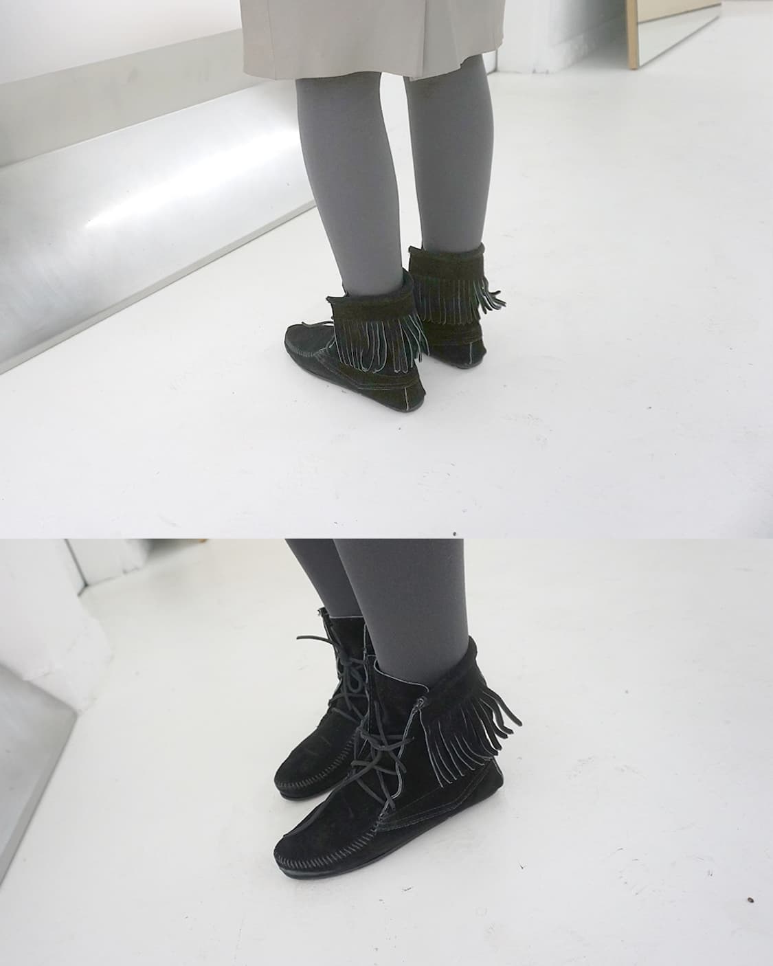 Minnetonka 프린지 부츠 스웨이드 상품이미지4