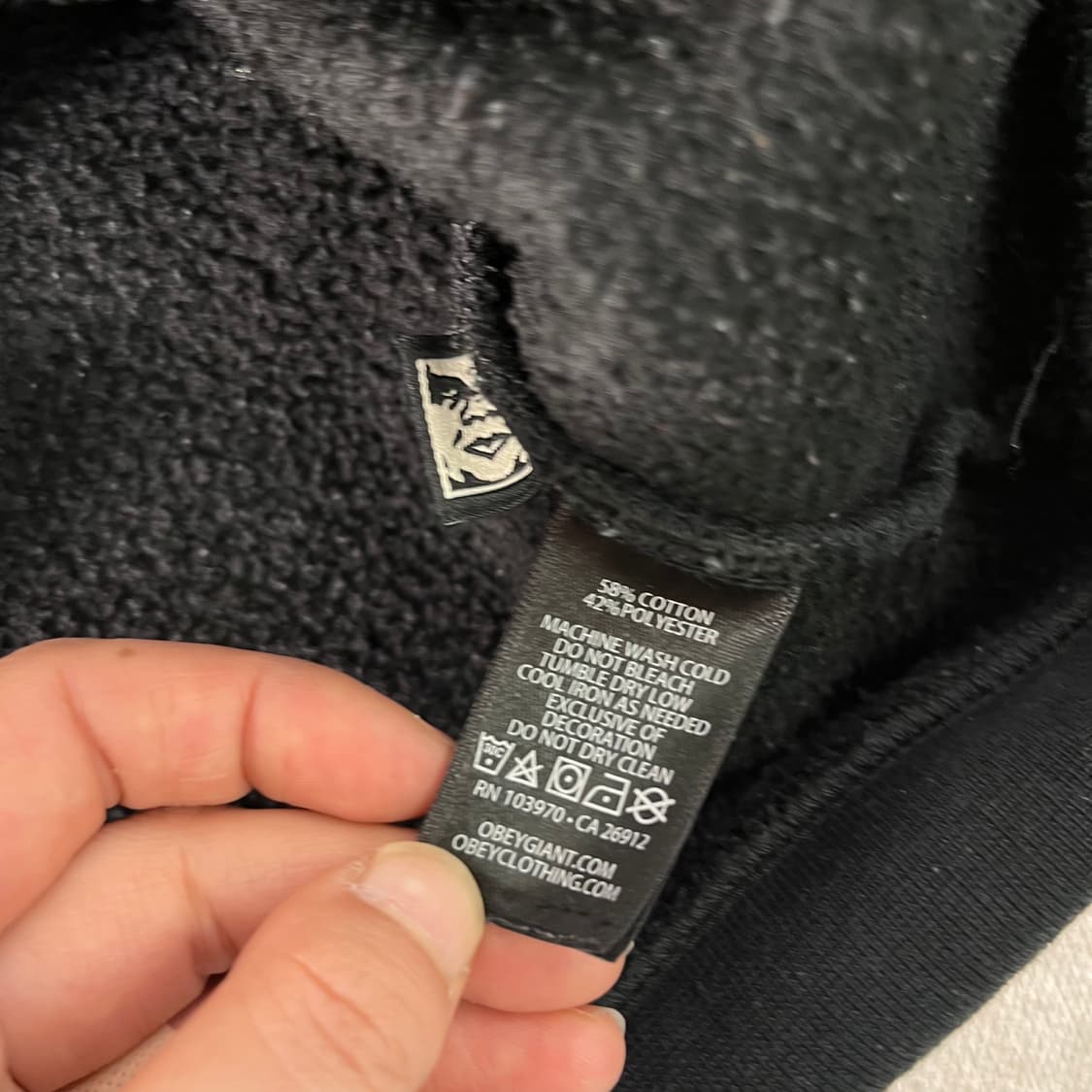 100 오베이 빅로고 후드티 상품이미지5