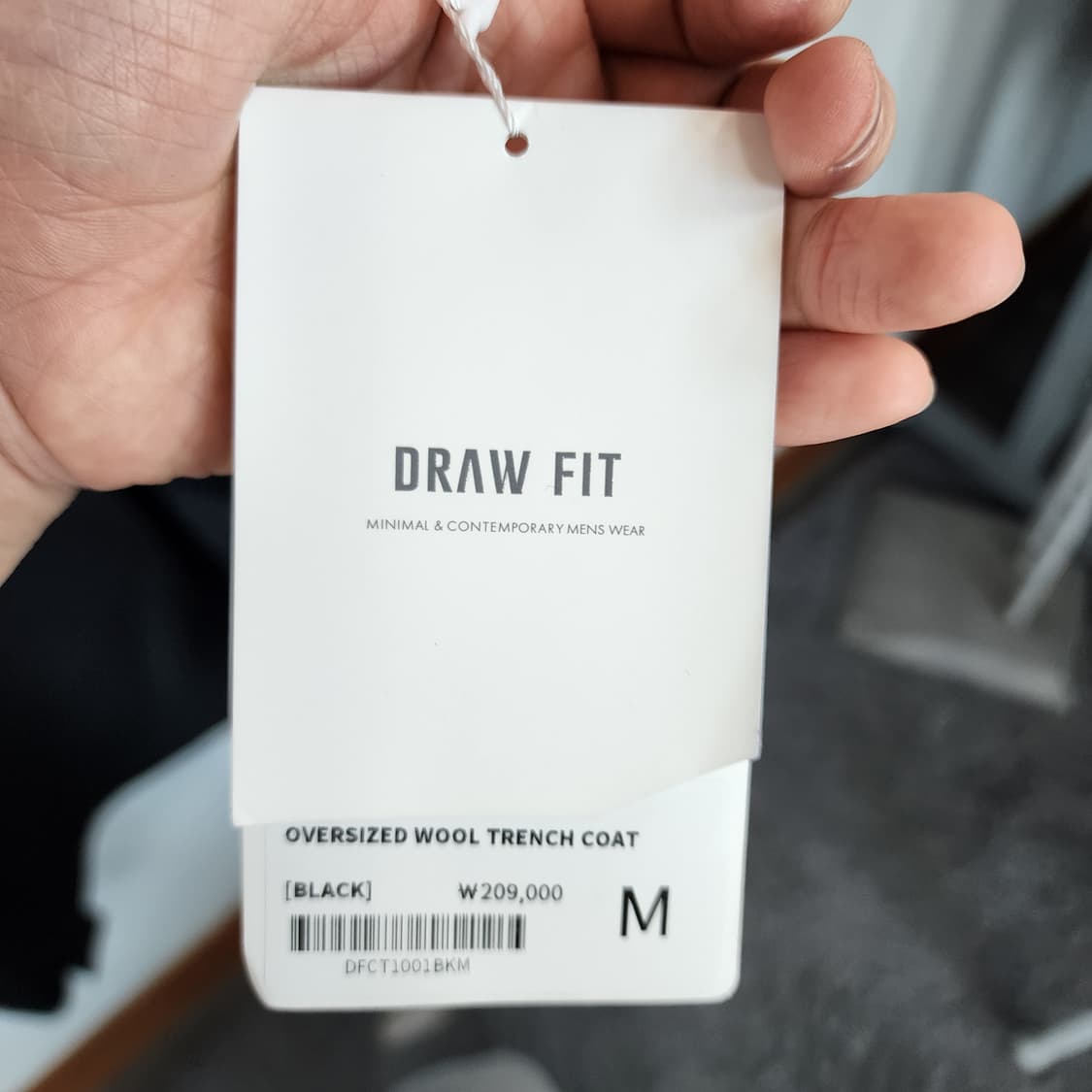 Drawfit 블랙 더블 버튼 롱 트렌치 코트 상품이미지6