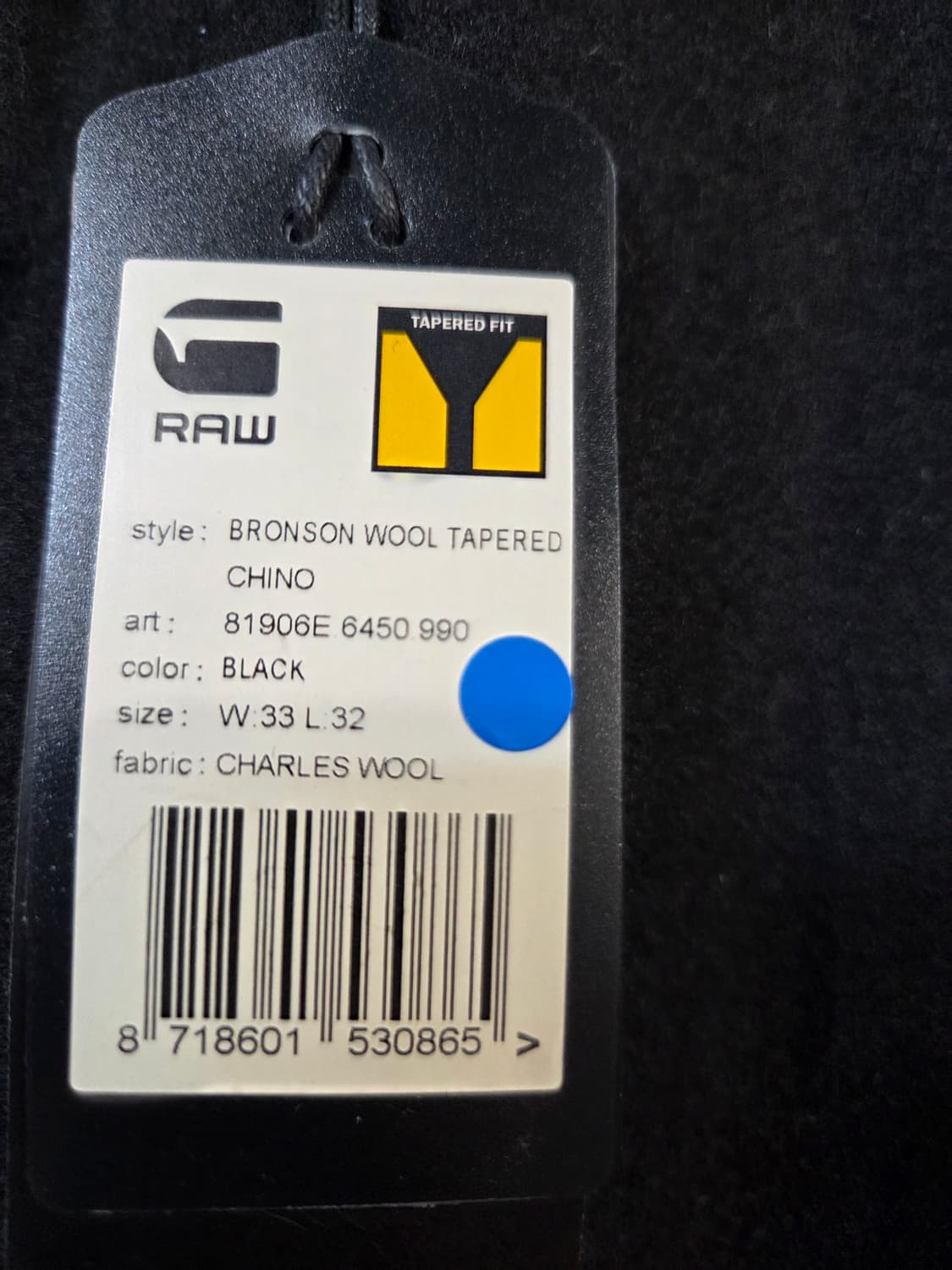 G-Star RAW 블랙 남성 바지 새상품(W33/L32) 상품이미지6