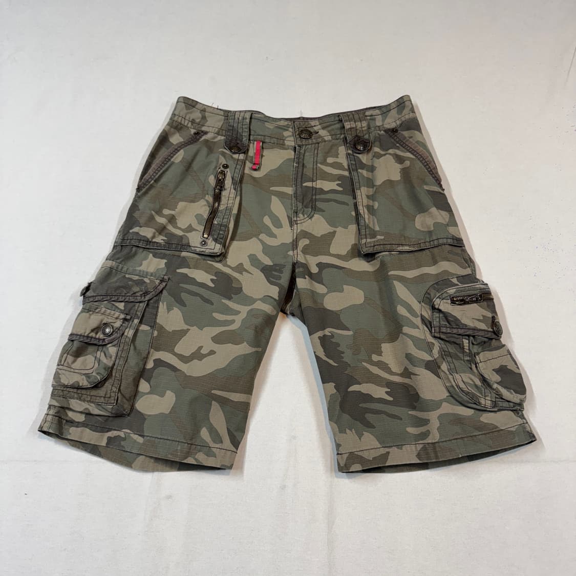 34inch) EDWIN 에드윈 카모 멀티포켓 카고팬츠 반바지 상품이미지1