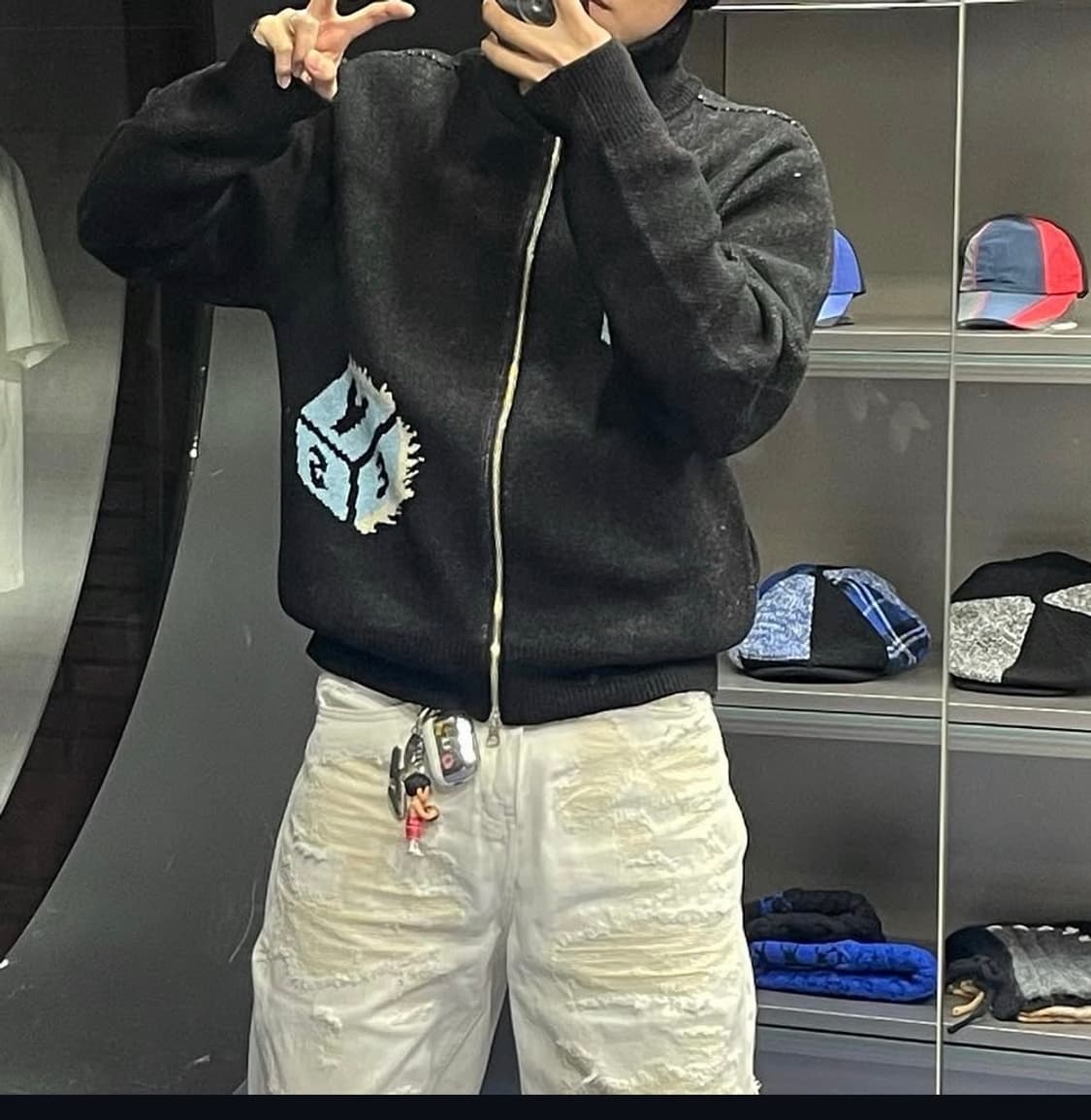 예스아이씨 니트집업 M 상품이미지4