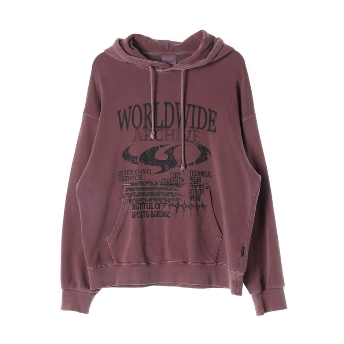 코드그라피 피그먼트 버건디 후드티 M 상품이미지1