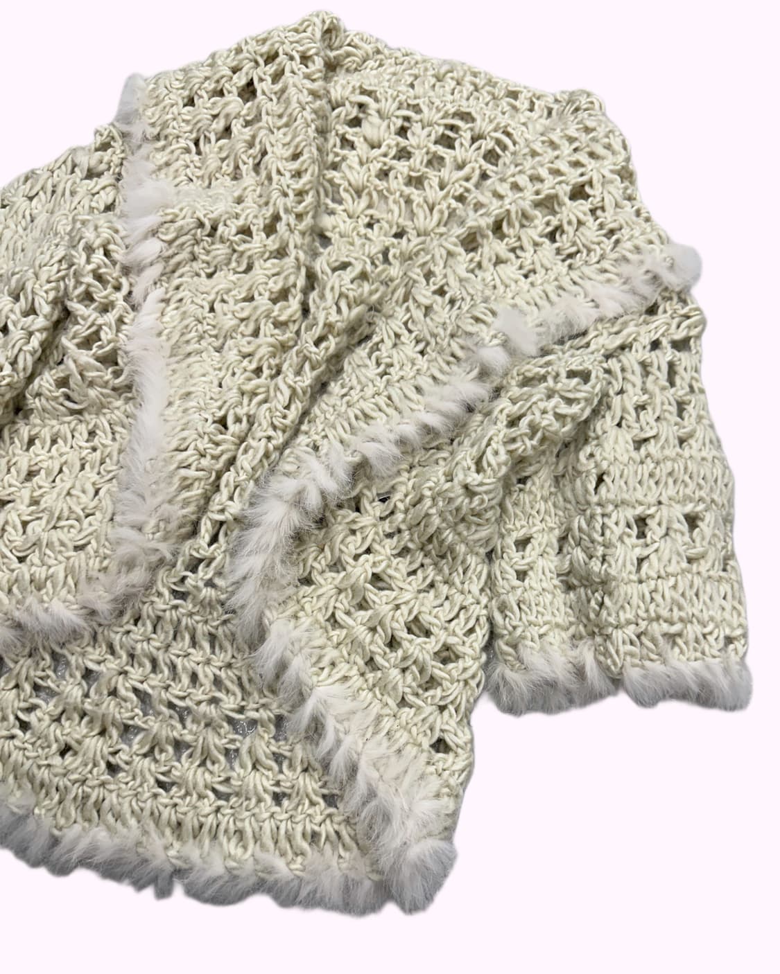 fur treaming net cardigan 상품이미지2