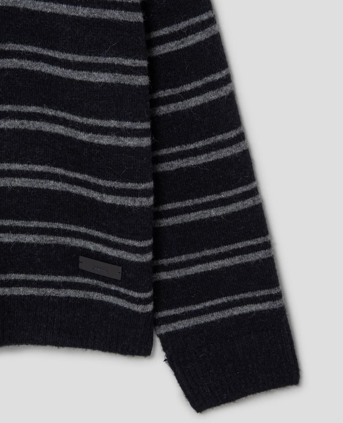 준지 스트라이프 니트 반집업 S 상품이미지6