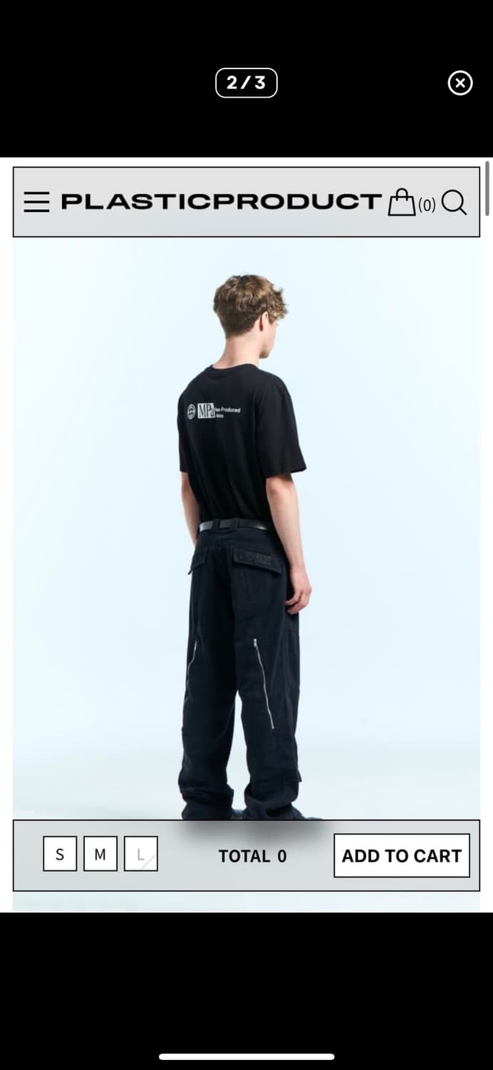 플라스틱 프로덕트 Mpa new zipper pants black L 상품이미지2