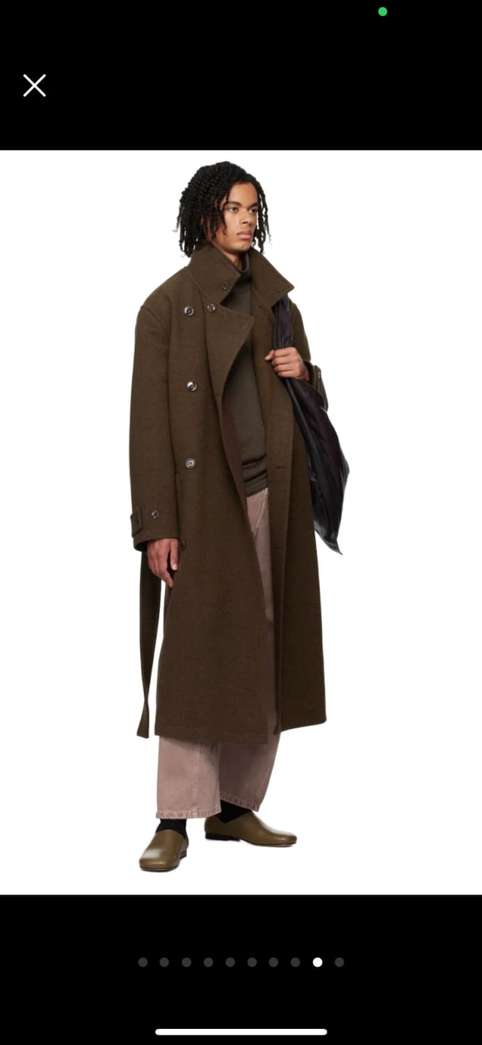 LEMAIRE 르메르 랩코트 24FW 브라운 XS 상품이미지9