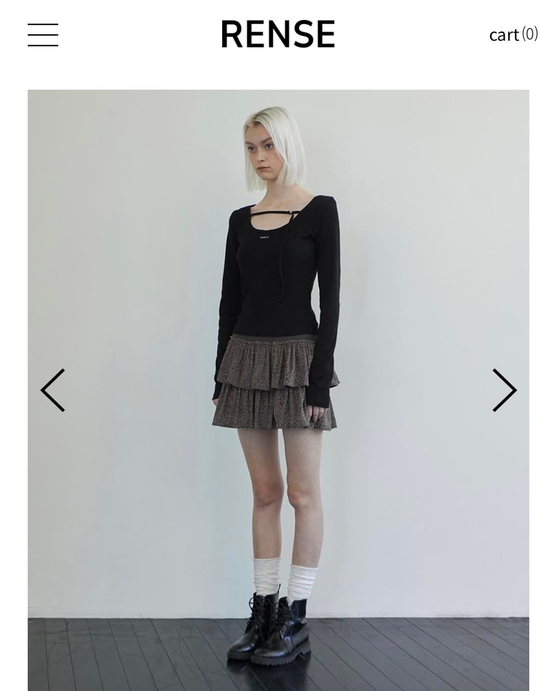 RENSE_Leopard Cancan Banding Mini Skirt 상품이미지2
