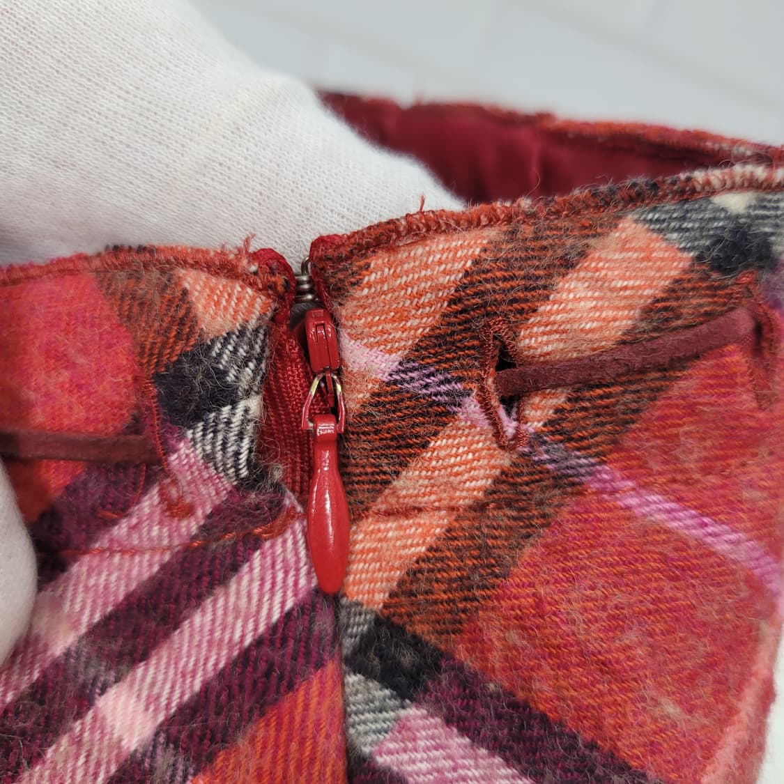 버버리 블루라벨 미디 체크 스커트 치마 36사이즈 27인치 상태 최상 상품이미지8