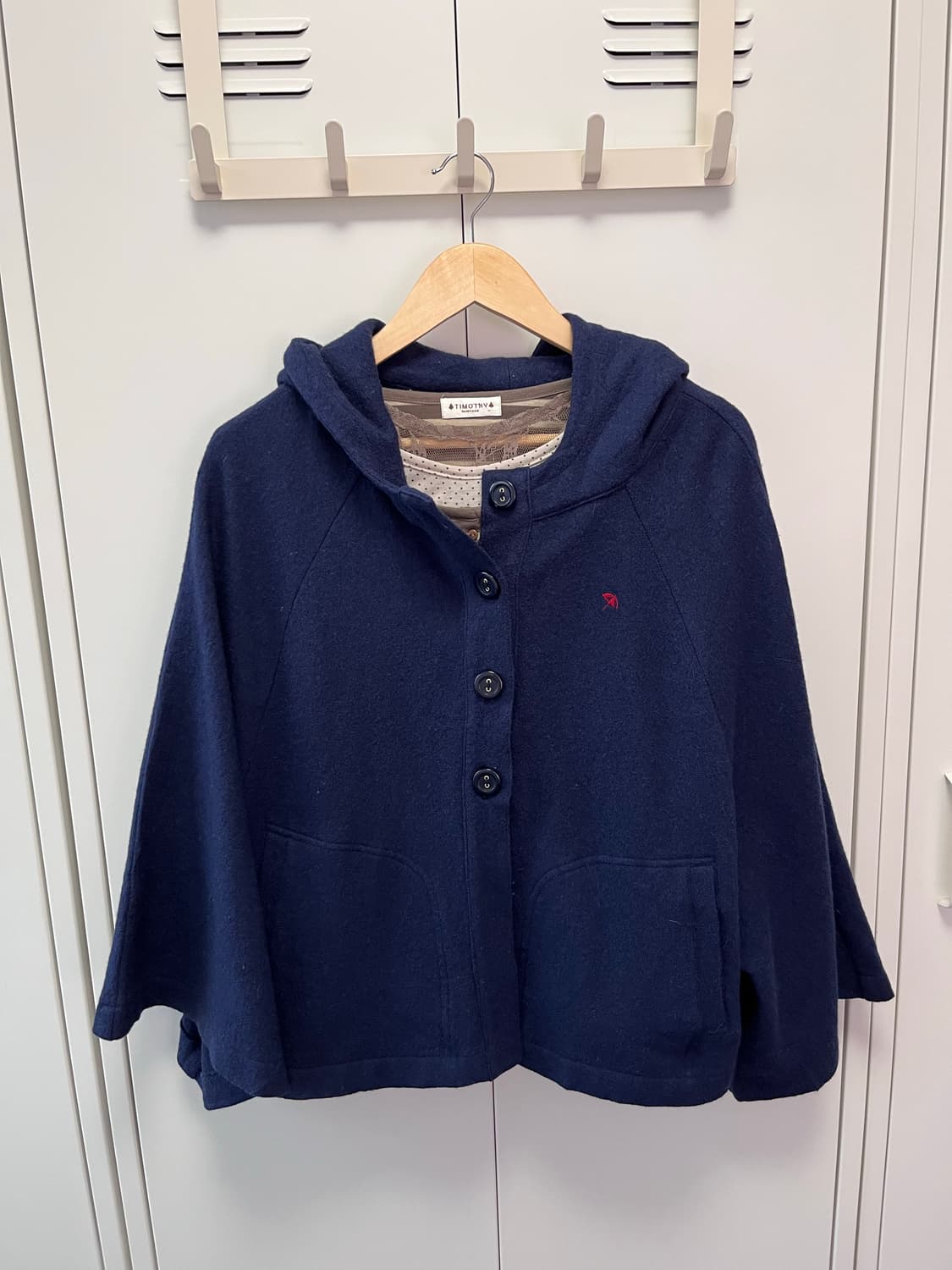 아놀드파마 울 단추 후드 케이프 코트 상품이미지10