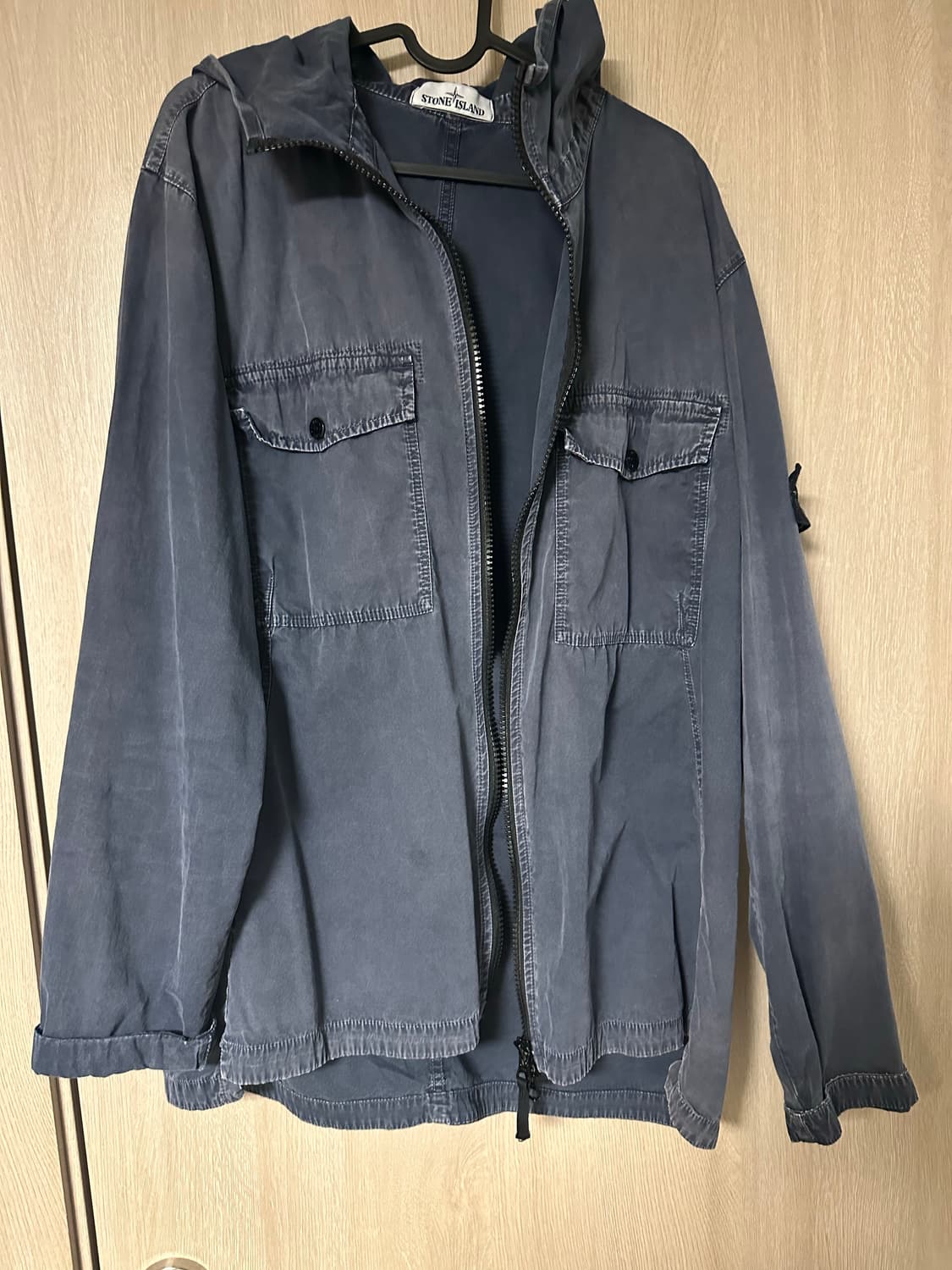 스톤아일랜드 가먼트다잉 후드 집업 자켓 XXL 상품이미지3