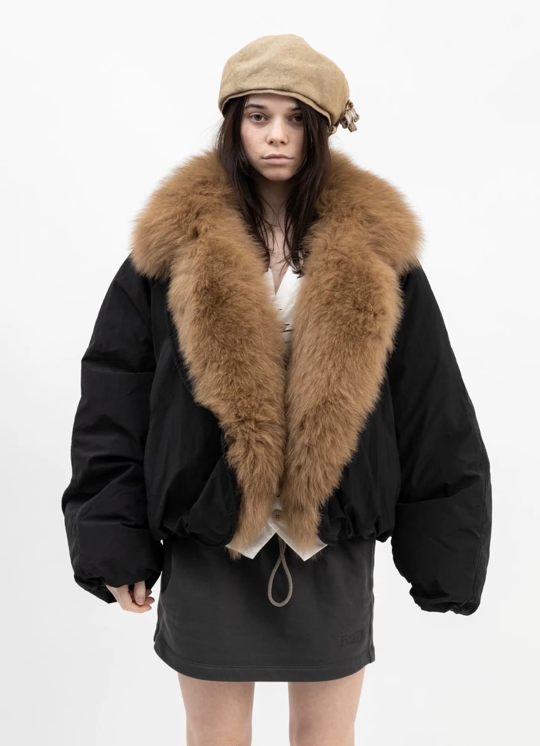 Fox fur collar goose down jacket 상품이미지1
