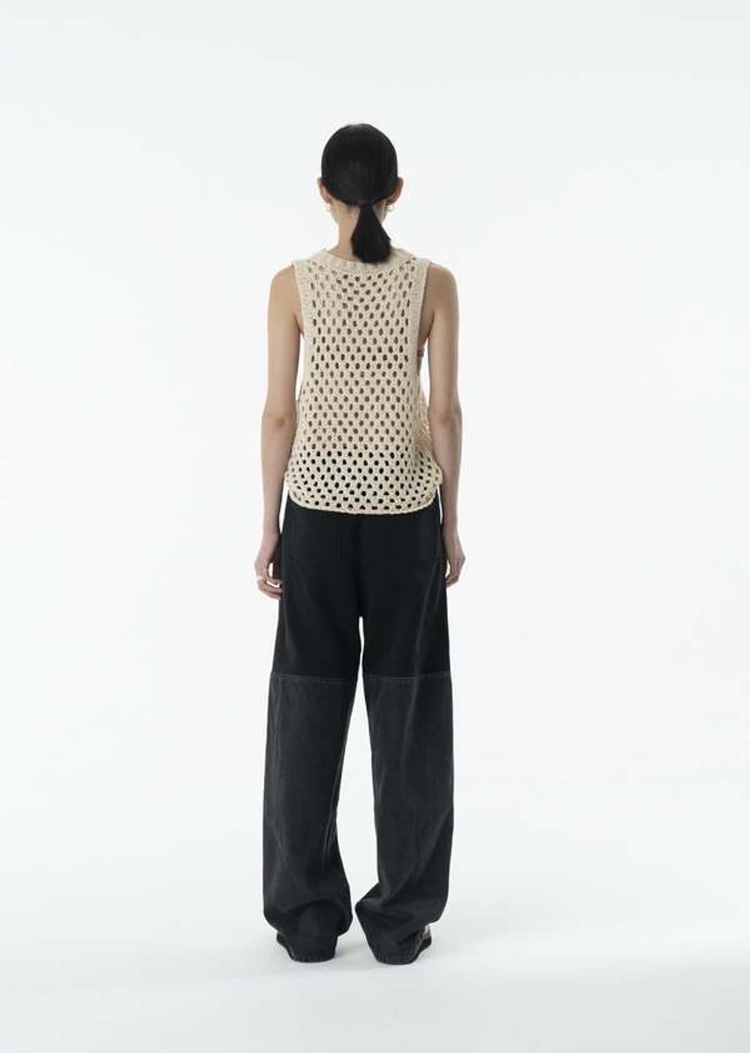 아모멘토 crochet knit vest (beige) 상품이미지4