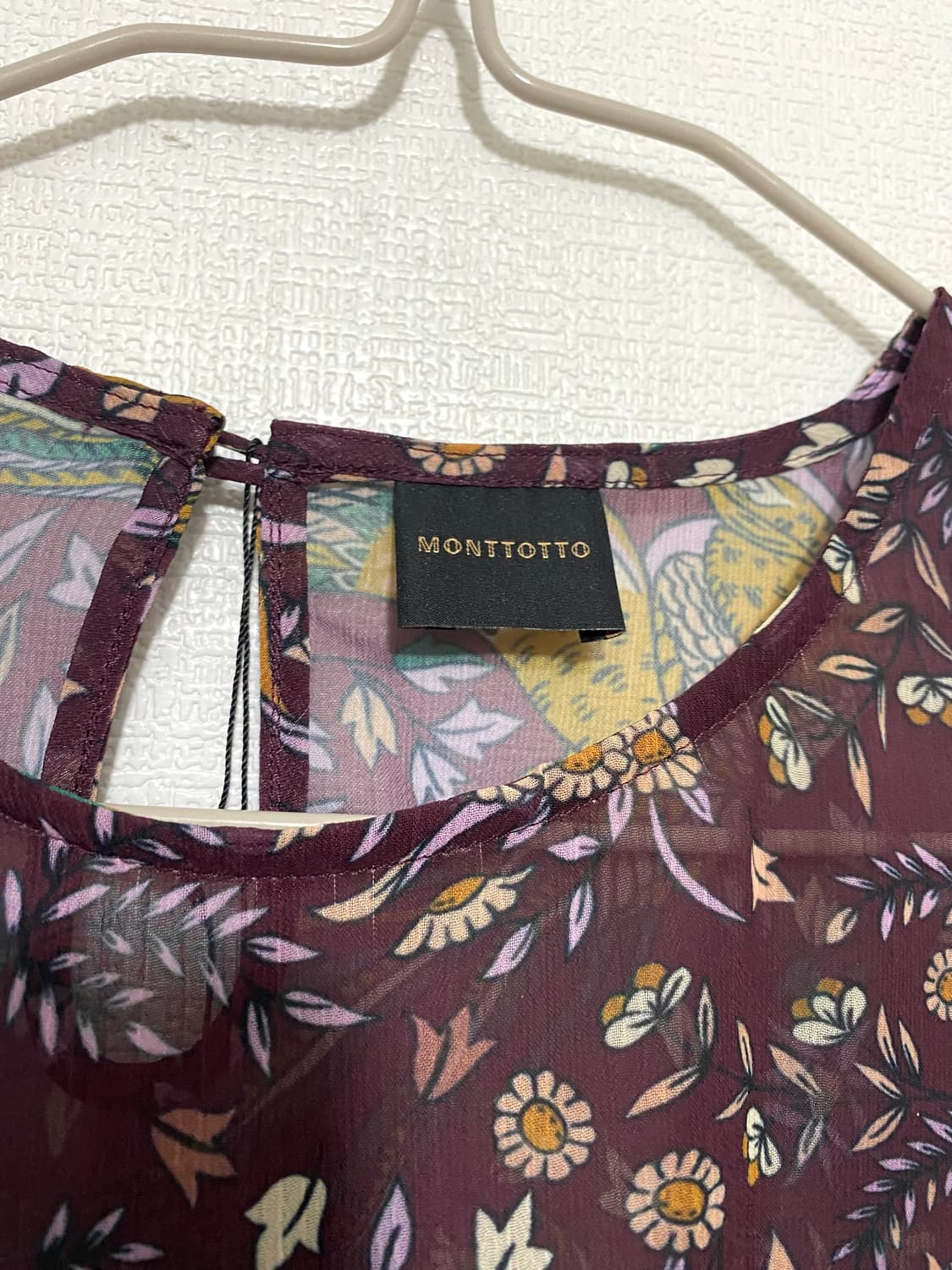 몽또또 쉬폰 커프스 블라우스 새제품 상품이미지7