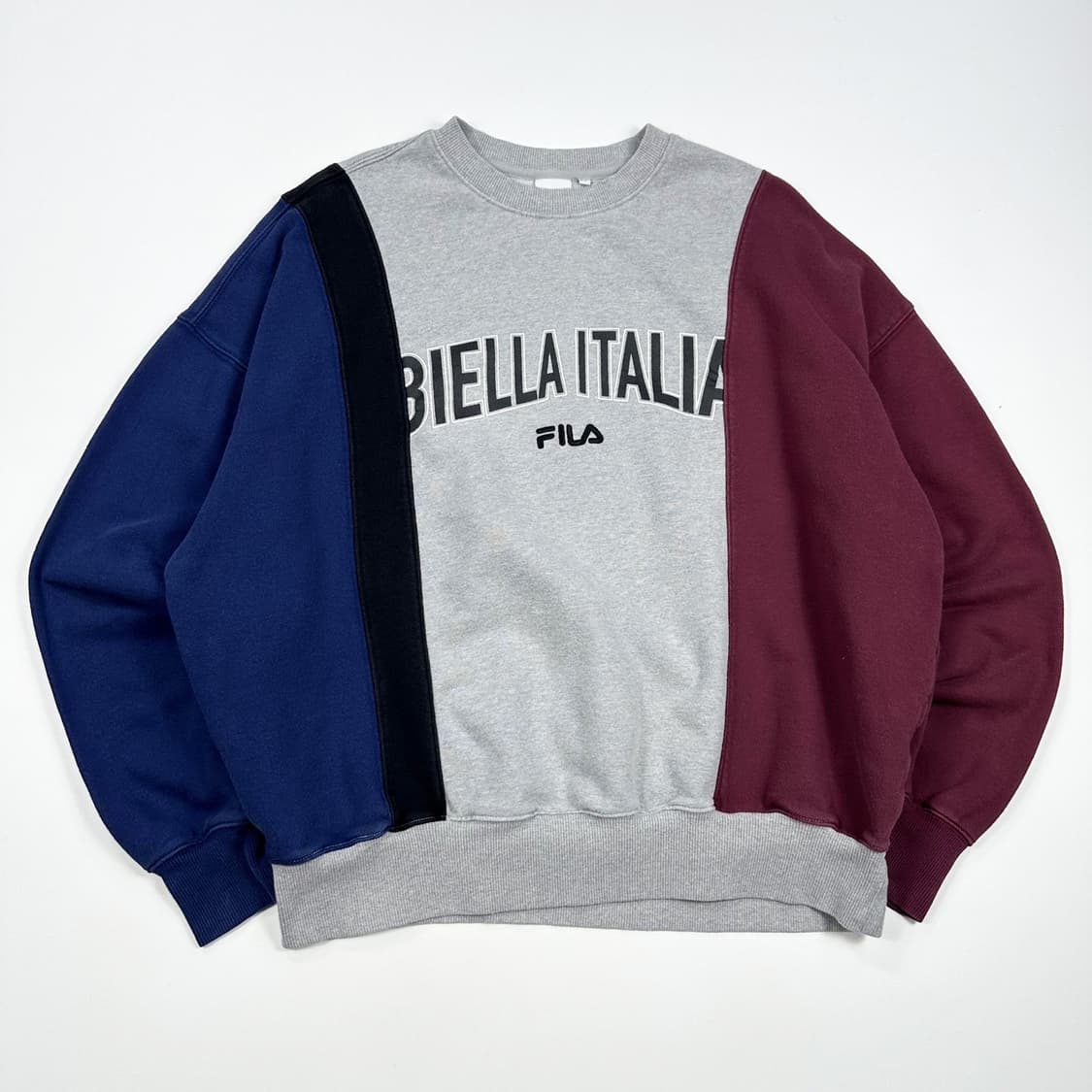 휠라 이태리 패치워크 박시 맨투맨 (L) 상품이미지2