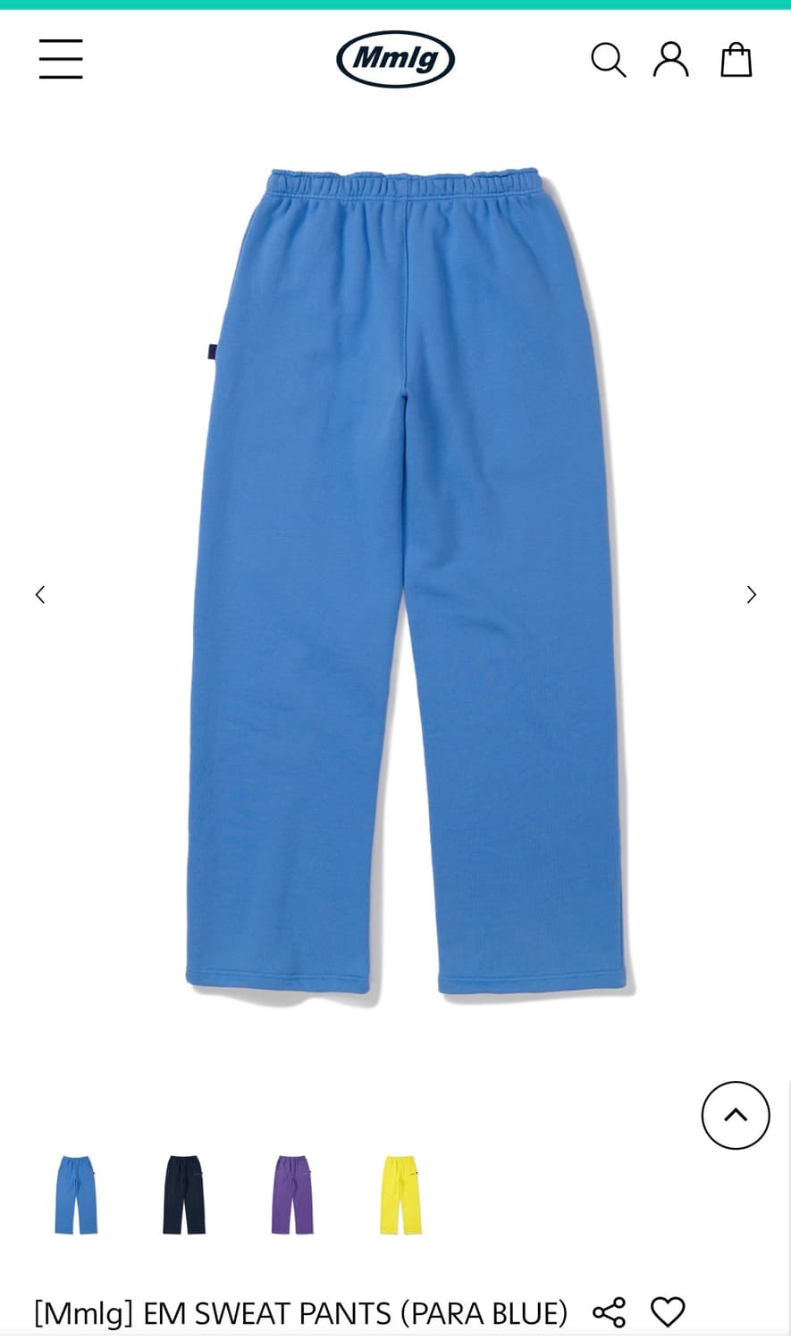 새제품_ [Mmla] EM SWEAT PANTS  blue 상품이미지2