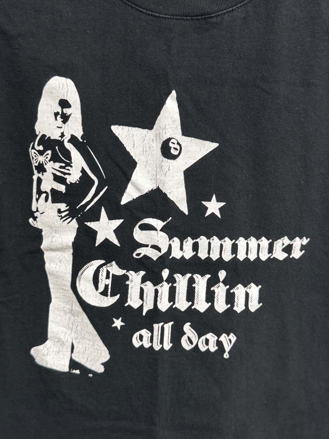 러브이즈트루 SU SUMMER CHILLIN TEE(BLACK) 반팔 상품이미지2