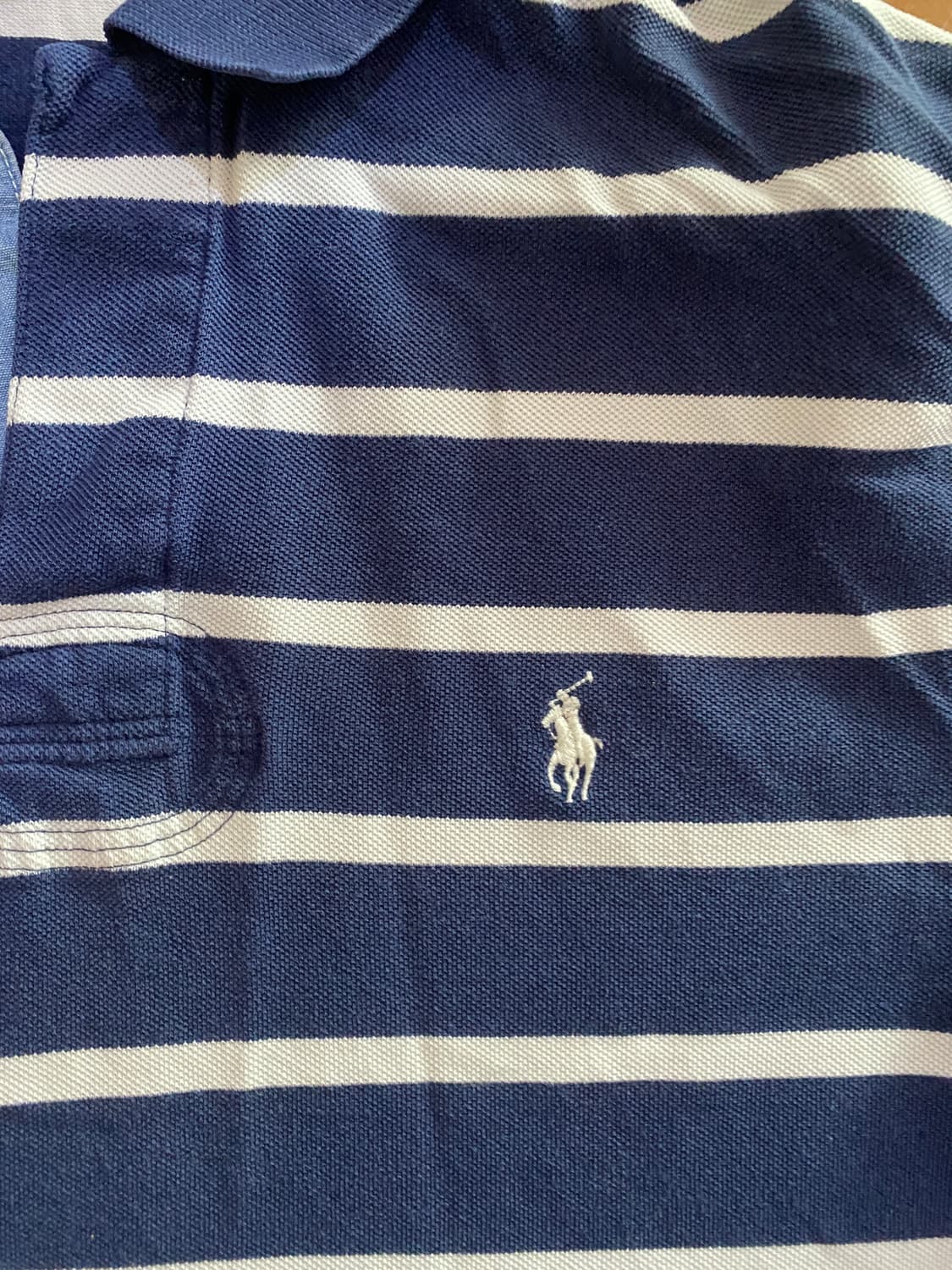 폴로 랄프로렌 네이비 스트라이프 카라티 L (105) 상품이미지3