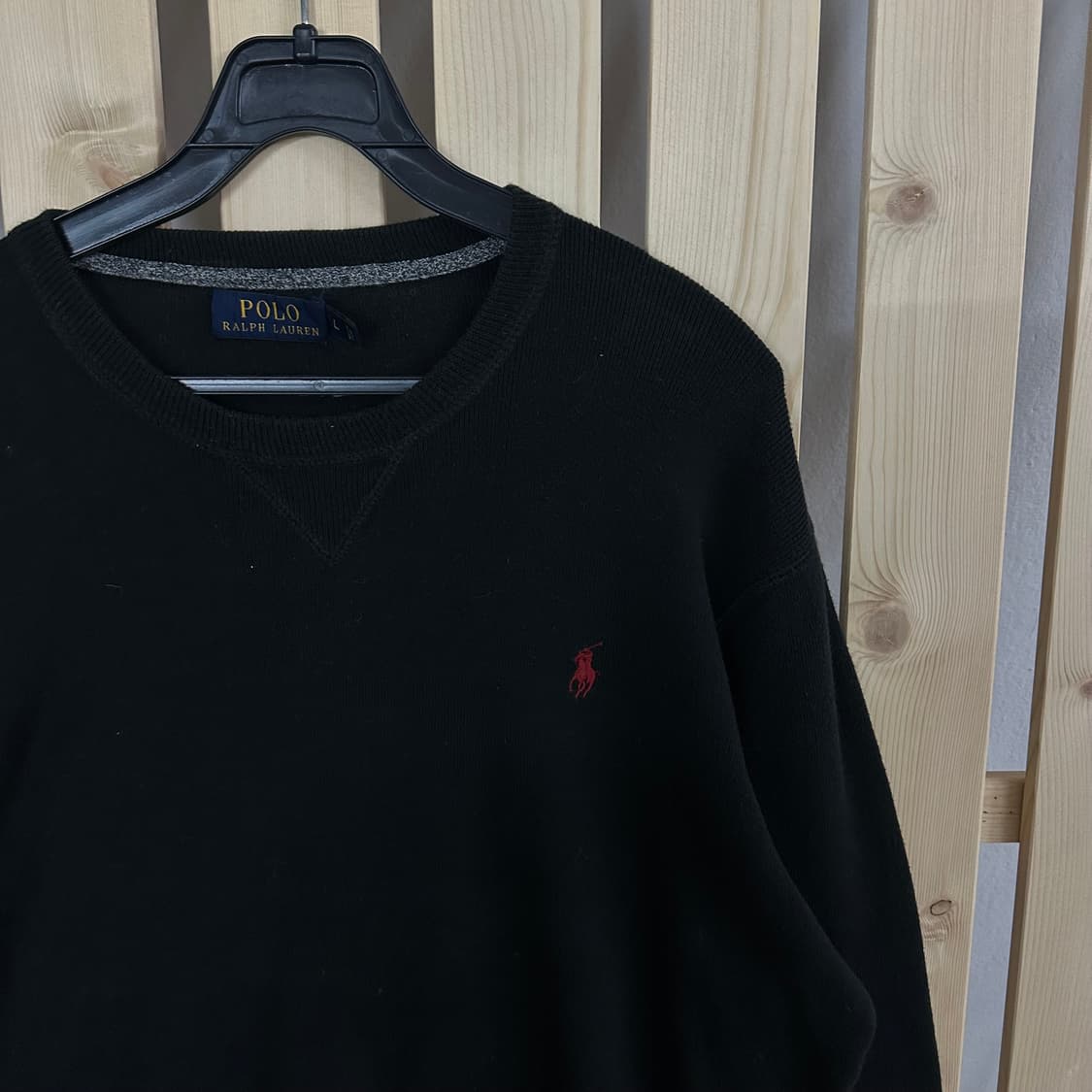 (L) 폴로 랄프로렌 블랙 라운드 니트 상품이미지4