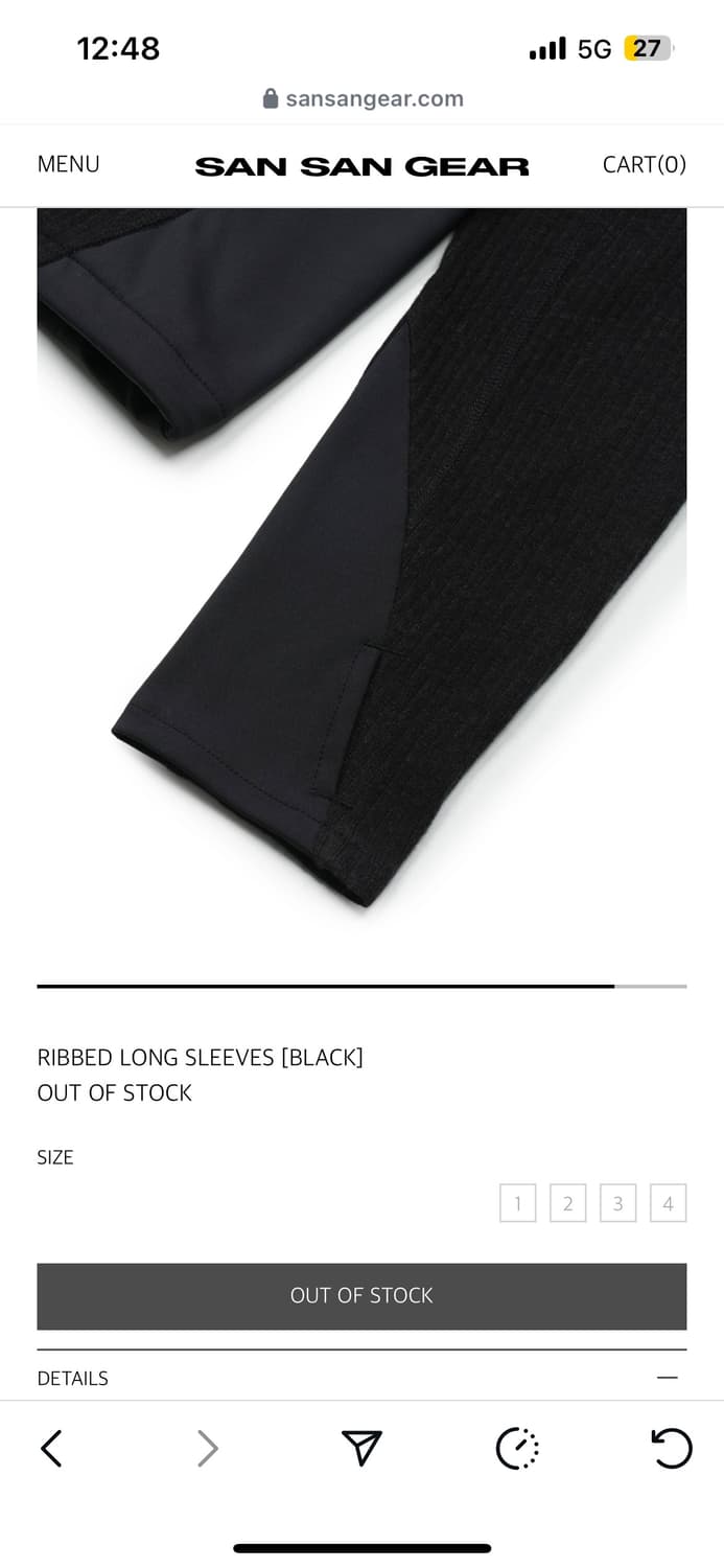 산산기어리브드 롱슬리브 RIBBED LONG SLEEVES [BLACK] 상품이미지4