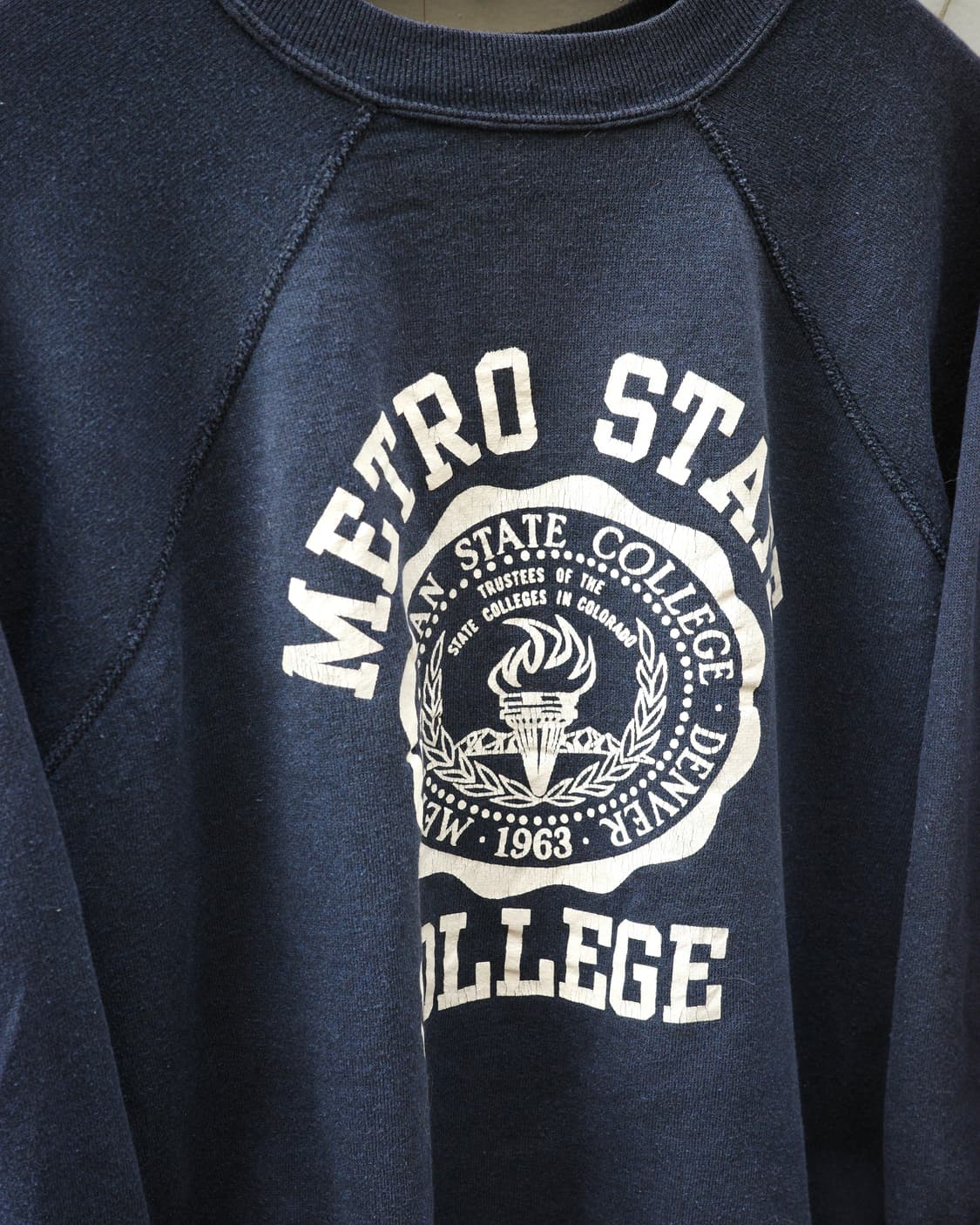 80s Velva Sheen 메트로폴리탄 컬리지 스웻셔츠 상품이미지3
