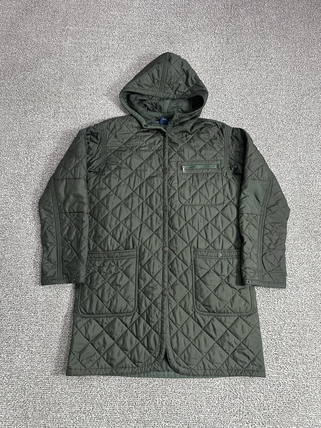 폴로 여성 퀼팅코트 카키 상품이미지1