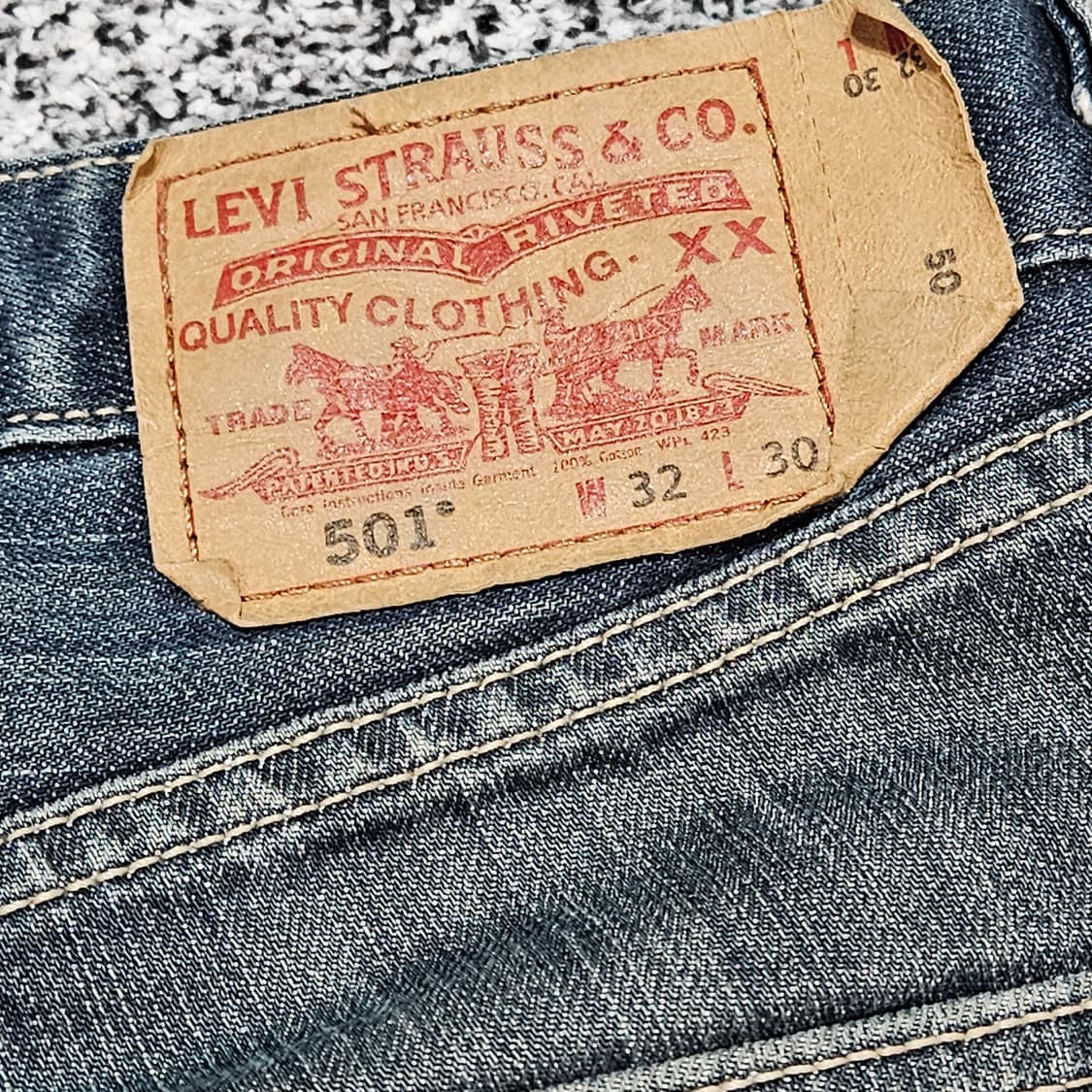 P049 리바이스 501 데님 반바지 상품이미지9