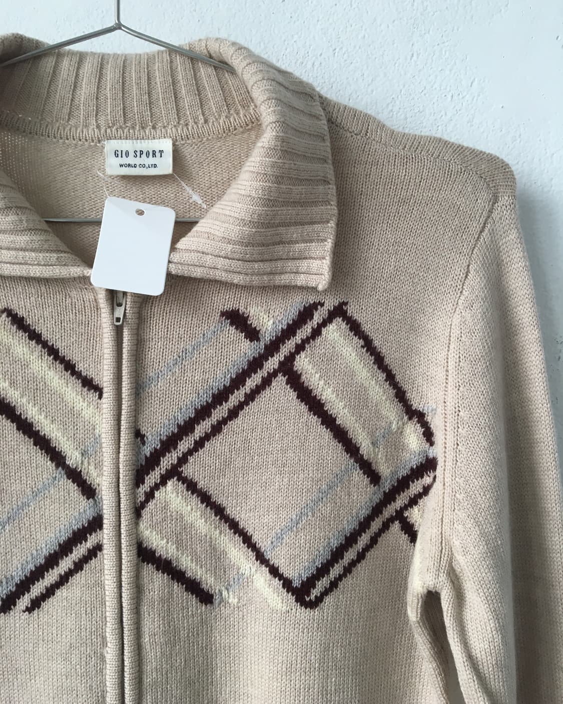 Pattern knit zip up 상품이미지3