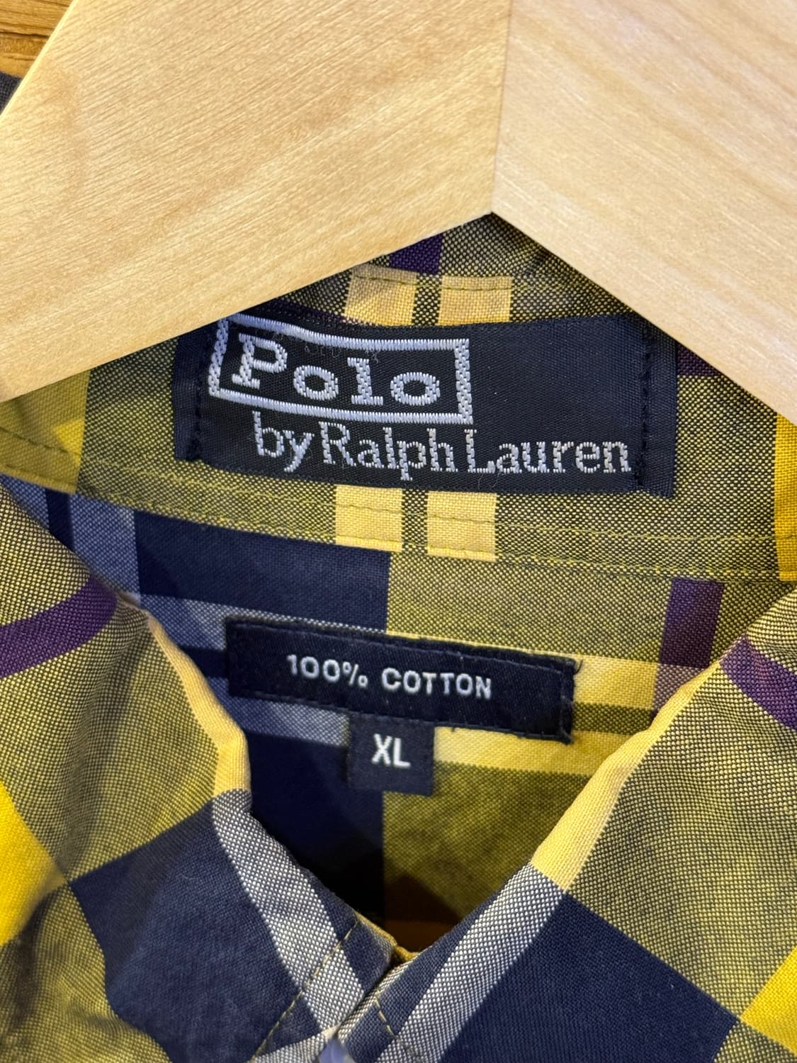 폴로 랄프로렌 퍼플포니 옐로우 체크셔츠 상품이미지2