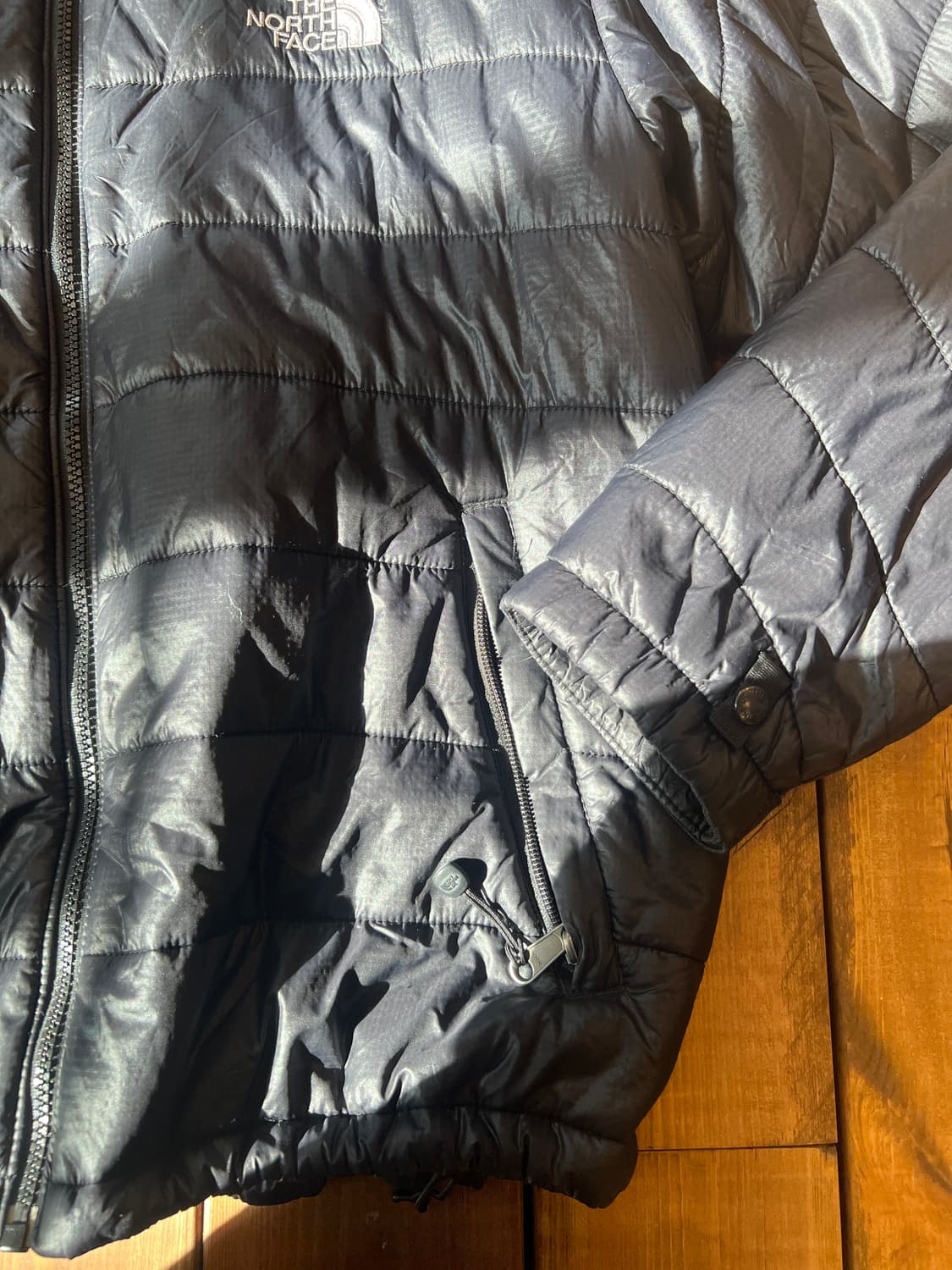 노스페이스 블랙 퀄팅 패딩 상품이미지9