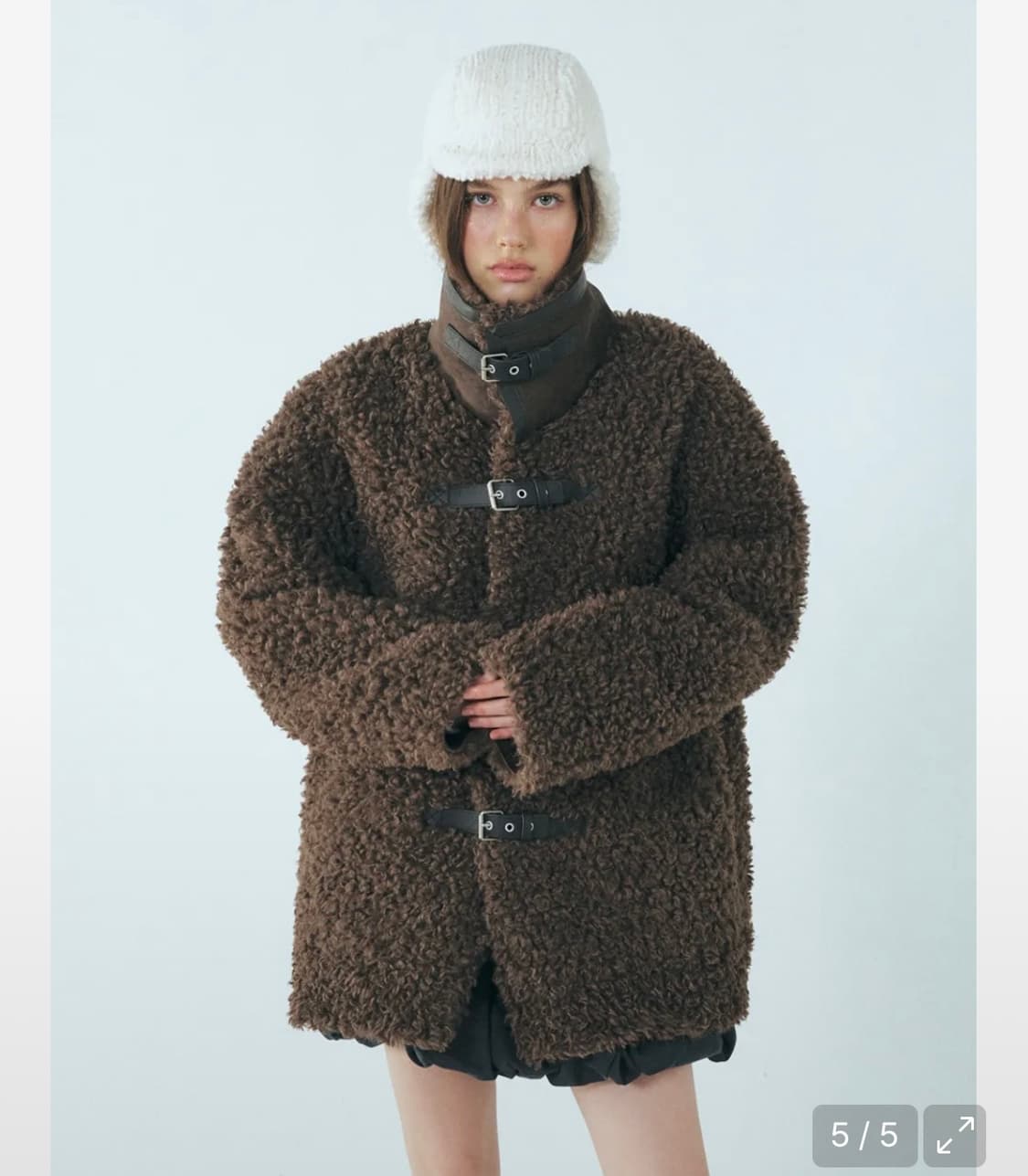 에트몽 버클 무스탕 코트 퍼자켓 상품이미지3