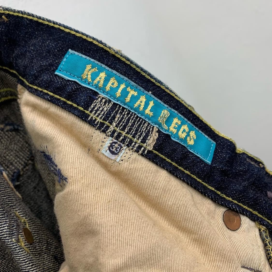 캐피탈 진청 디스트레스 워시드 데님팬츠  상품이미지7