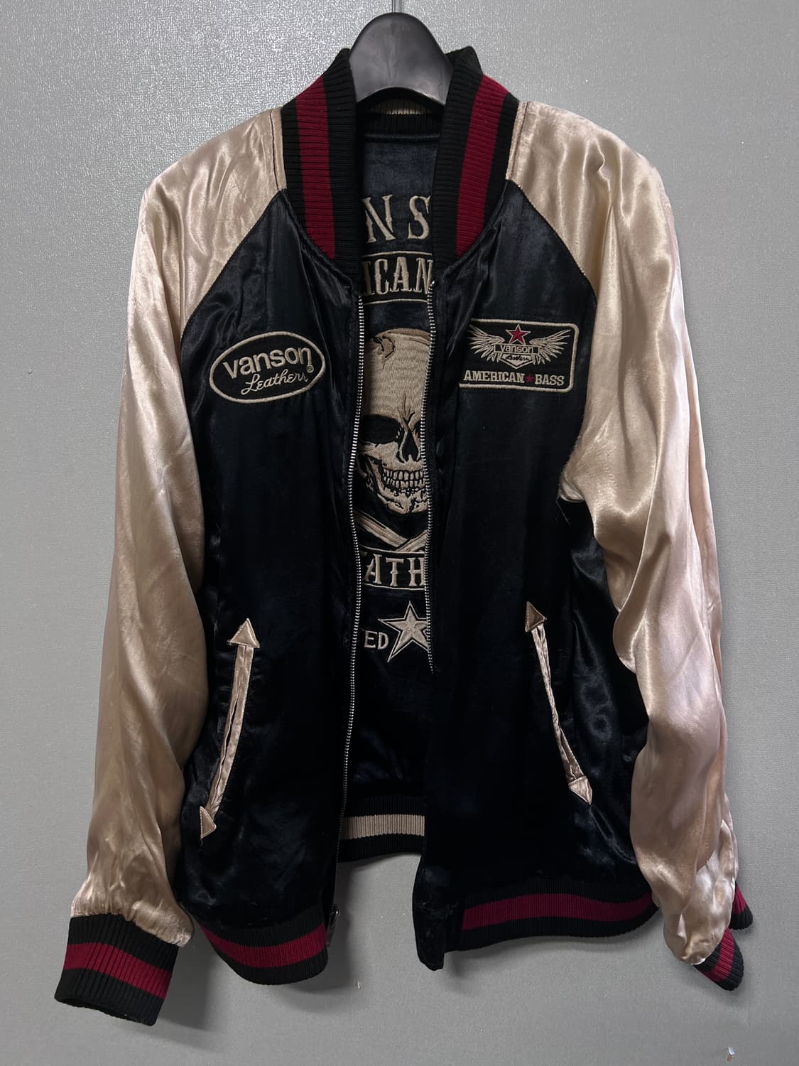 밴슨 스컬 리버서블 봄버 스카쟌 상품이미지4