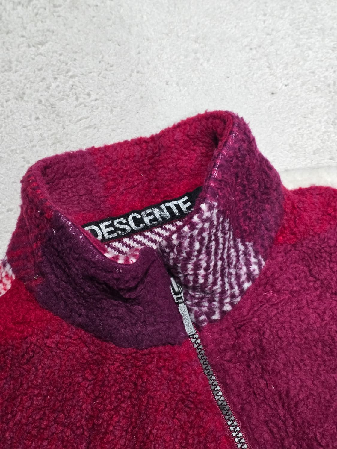 데상트 빈티지 체크 플리스 조끼 100 상품이미지3