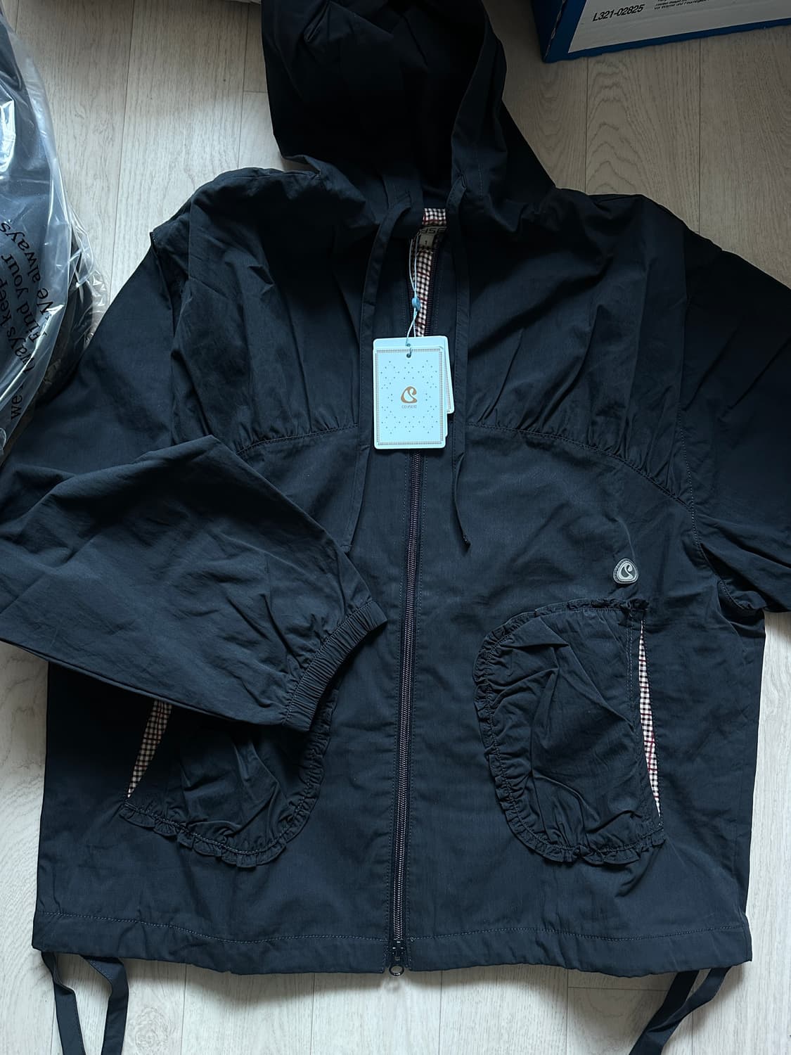 코이세이오 체크 링클스 윈드 브레이커 상품이미지3