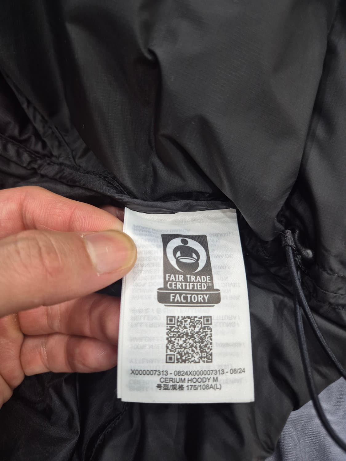 [L] 24FW아크테릭스 세륨 후디 블랙 상품이미지3