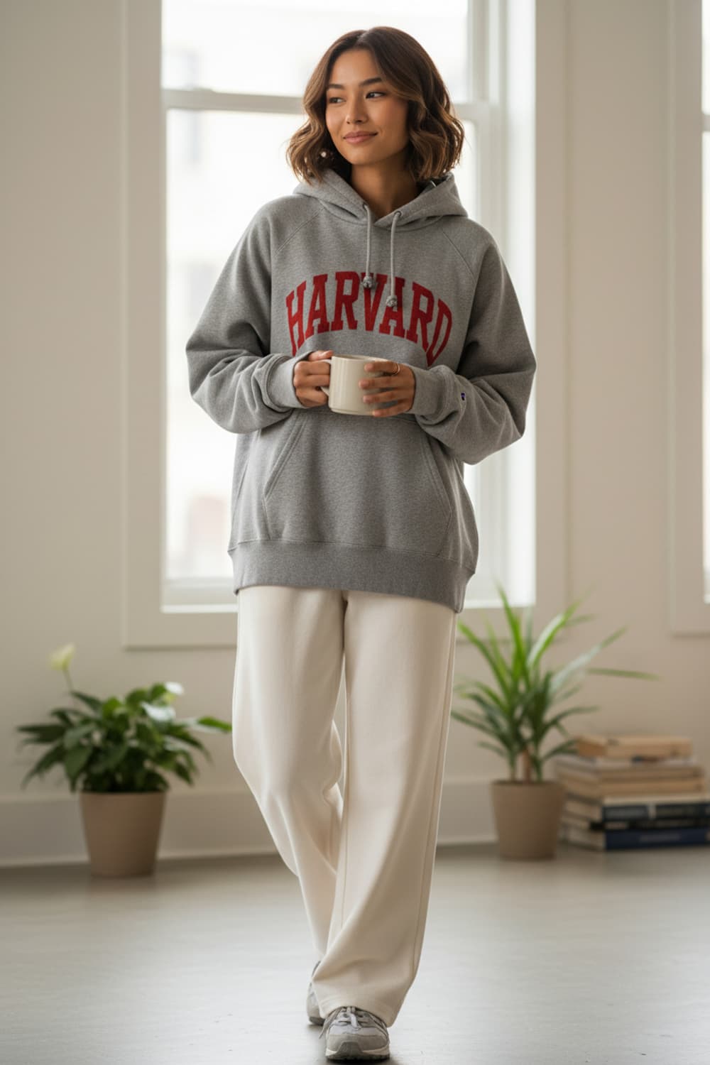 [L] 하버드 HARVARD 아치 로고 GU 후드 스웻셔츠 후디 상품이미지2