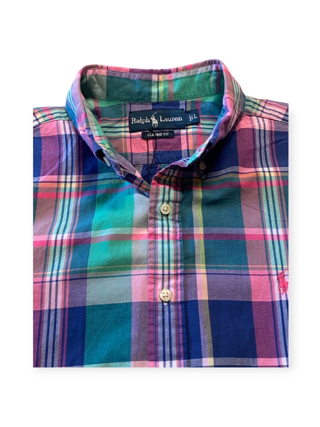 폴로랄프로렌 체크 반팔 셔츠 (Man XL) 상품이미지5