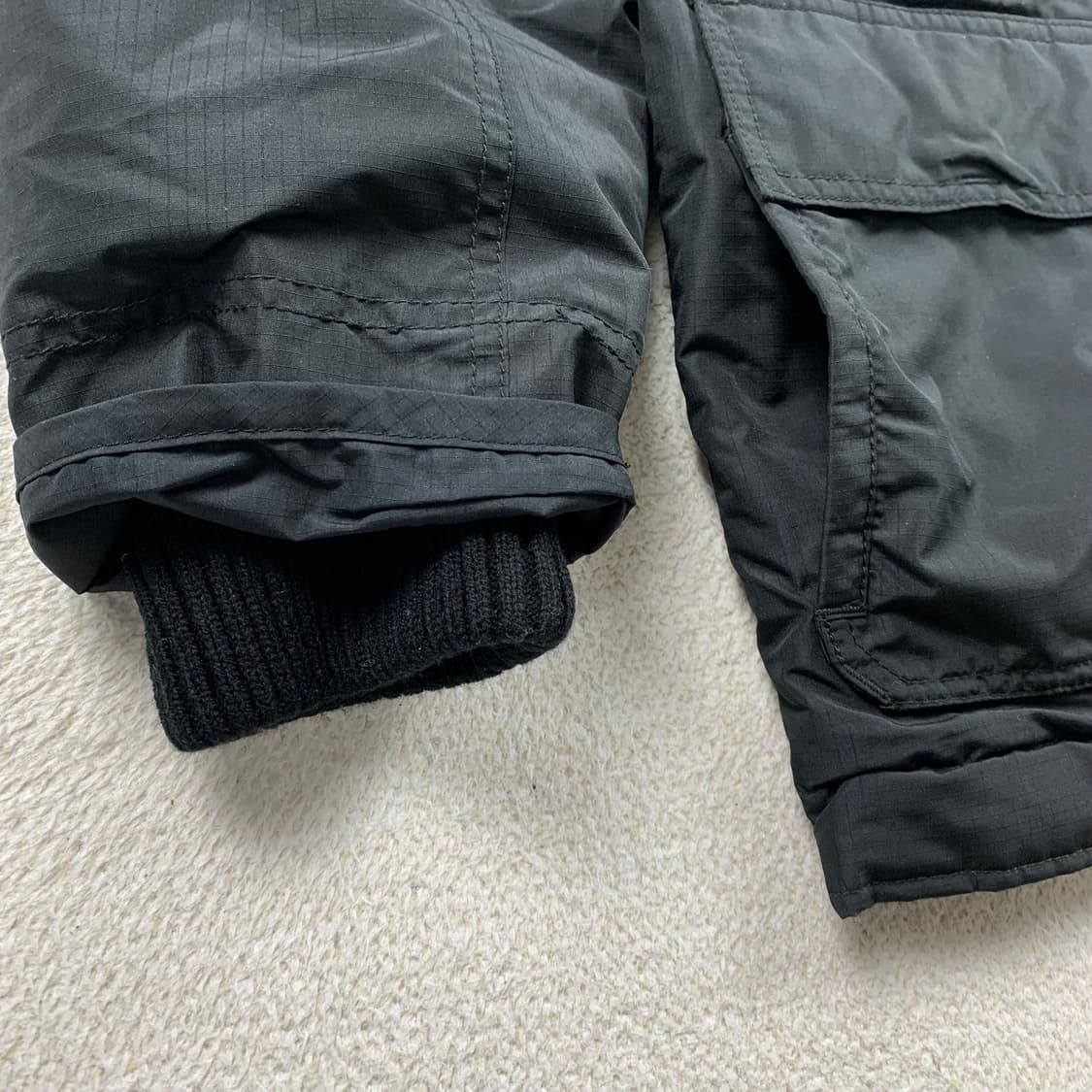 아베크롬비 패치로고 립스탑 폴리쉘 후드 파카 블랙 상품이미지5