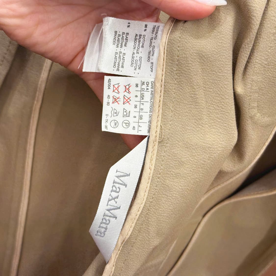 막스마라 반팔 자켓 3버튼 클로징 포켓 디테일 클래식 베이지 상품이미지8